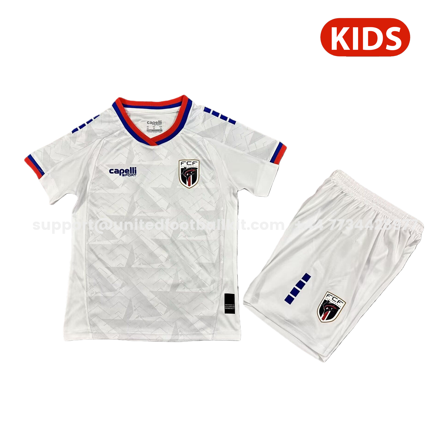 Unitedfootballkit.com | Cabo Verde 2026 Away Kids Kit -Customize Name, Number and Patch | Worldwide Shipping