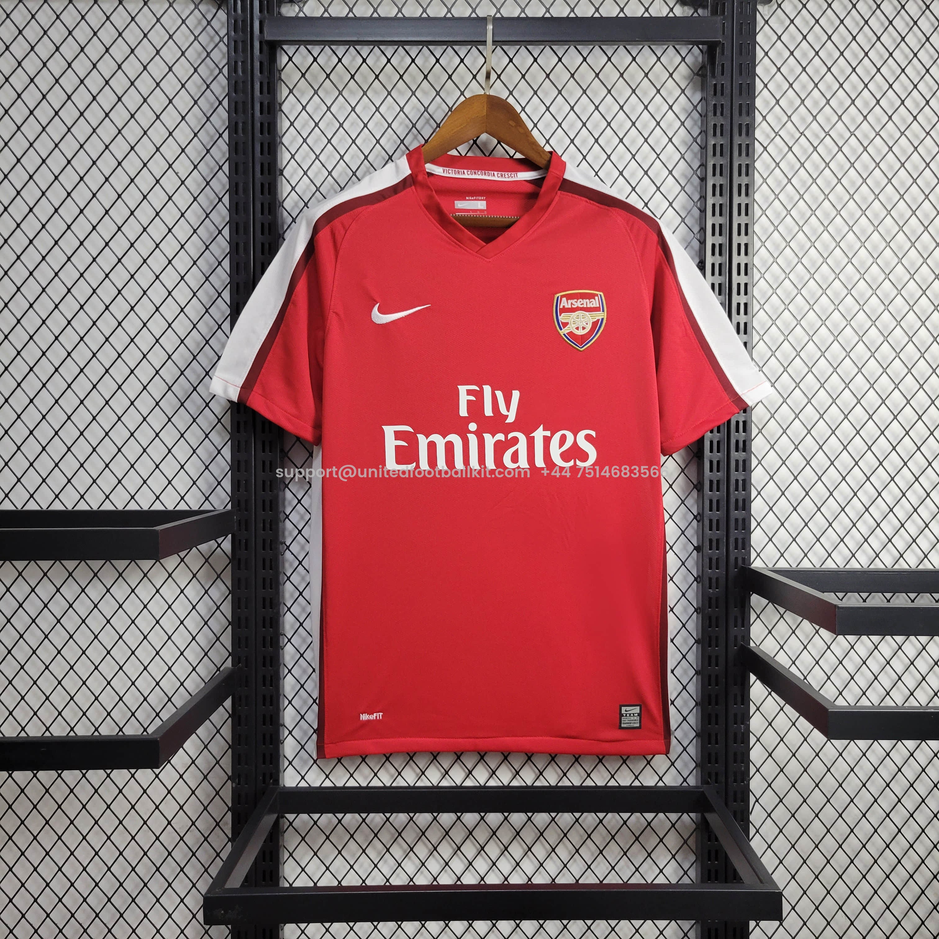 Unitedfootballkit.com | Retro Arsenal 2008-10 Home Stadium Jersey -Customize Name, Number and Patch | Worldwide Shipping