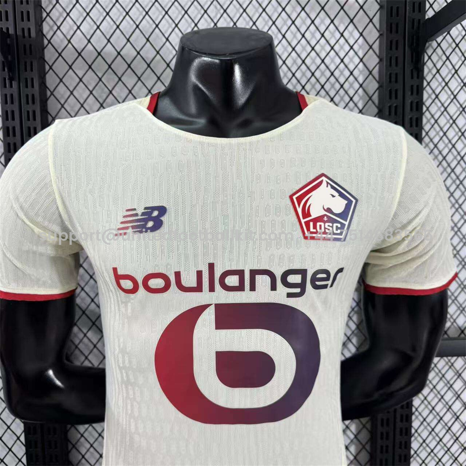Unitedfootballkit.com | Lille 25-26 Away White Jersey - Player Version -Customize Name, Number and Patch | Worldwide Shipping