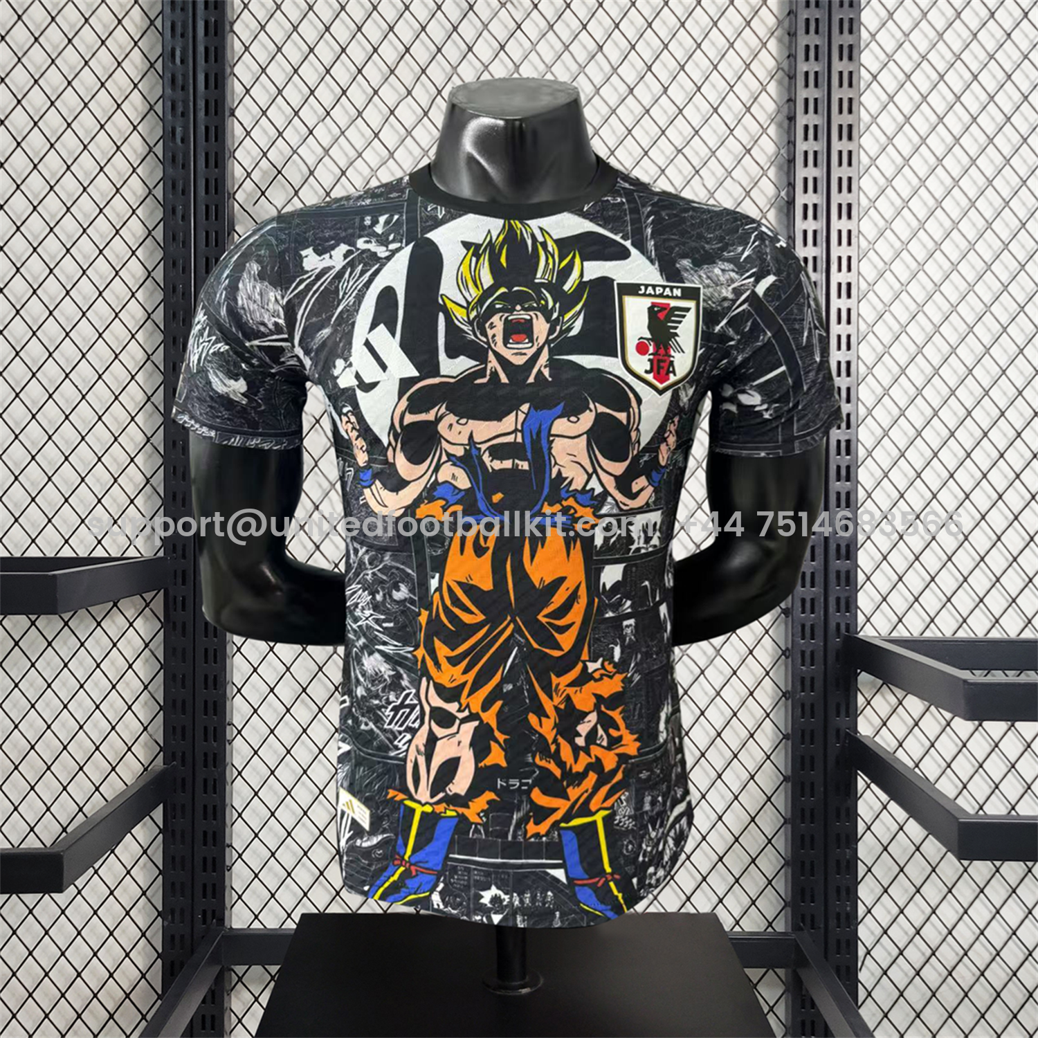 Unitedfootballkit.com | Japan 25-26 Muscle Saiyan Black Special Jersey - Player Version -Customize Name, Number and Patch | Worldwide Shipping