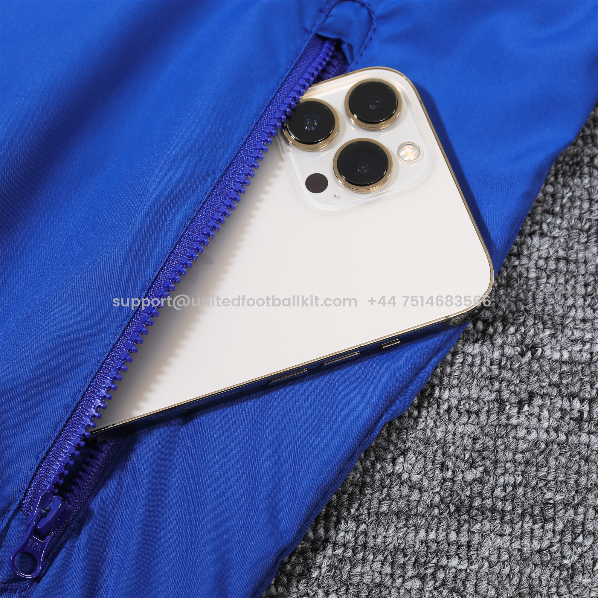 Unitedfootballkit.com | Brazil 2024 National Team Anthem Blue Hooded Windbreaker - Player Version -Customize Name, Number and Patch | Worldwide Shipping