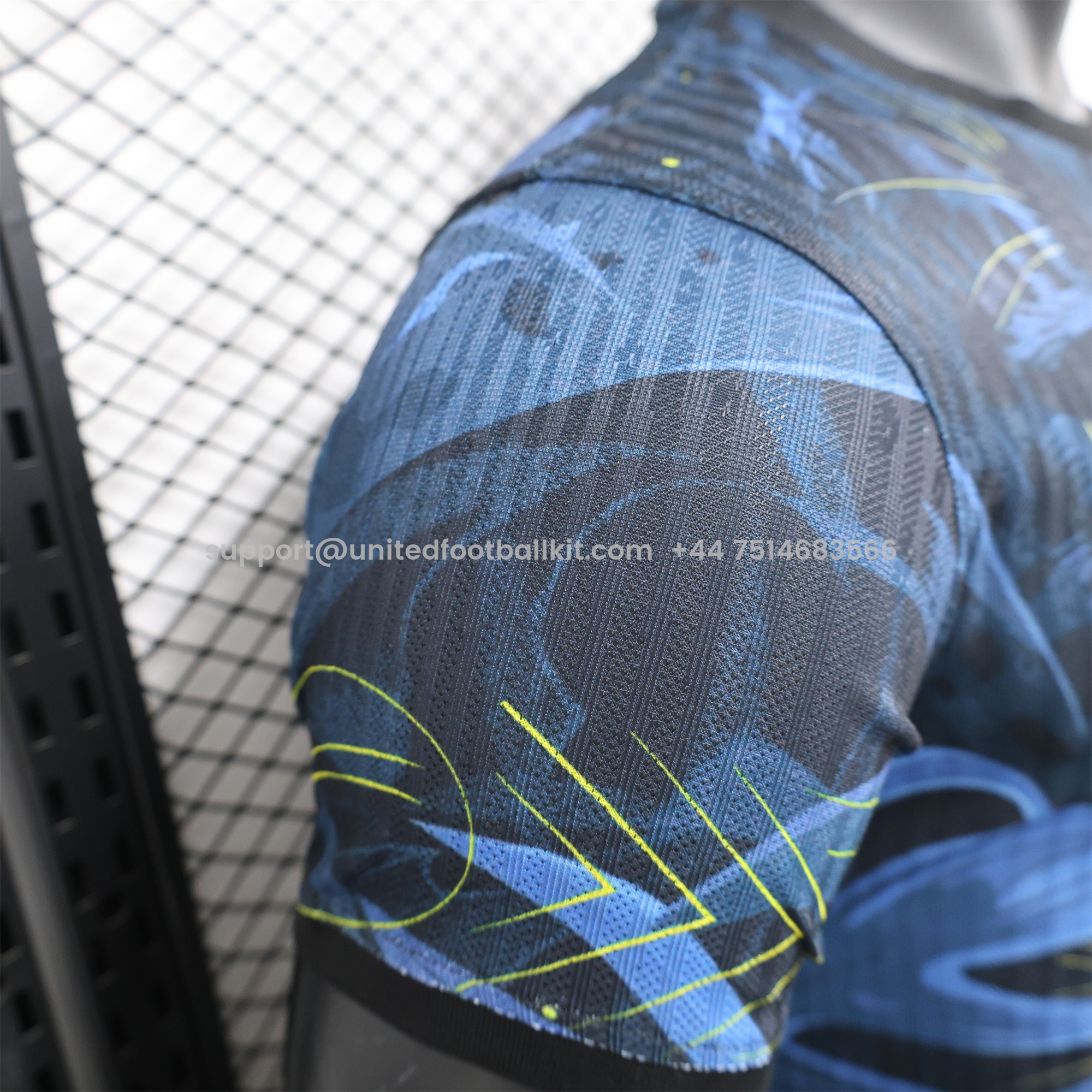 Unitedfootballkit.com | Brazil 2024 Black Blue Tiger Jersey - Player Version -Customize Name, Number and Patch | Worldwide Shipping