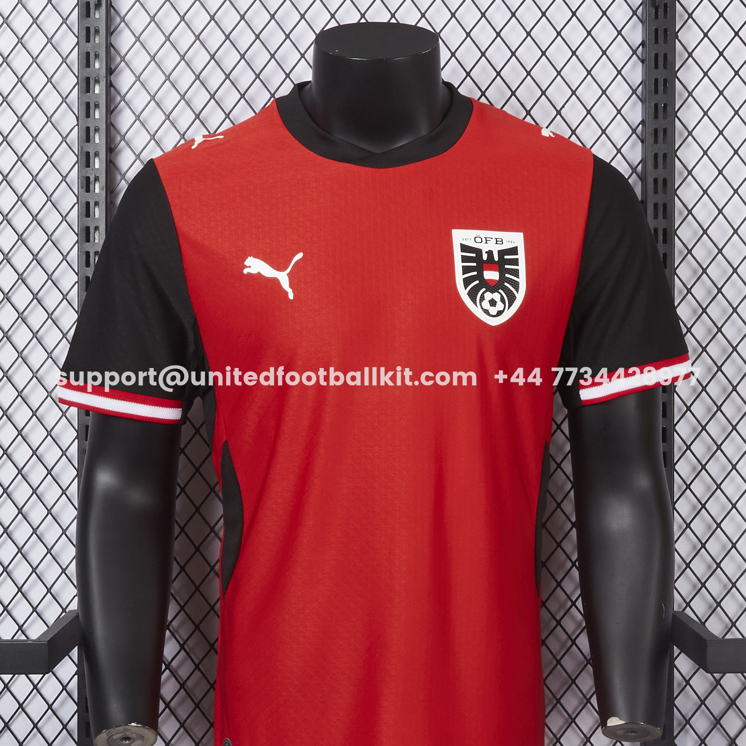 Unitedfootballkit.com | Austria 2026 Home Red Jersey - Player Version -Customize Name, Number and Patch | Worldwide Shipping