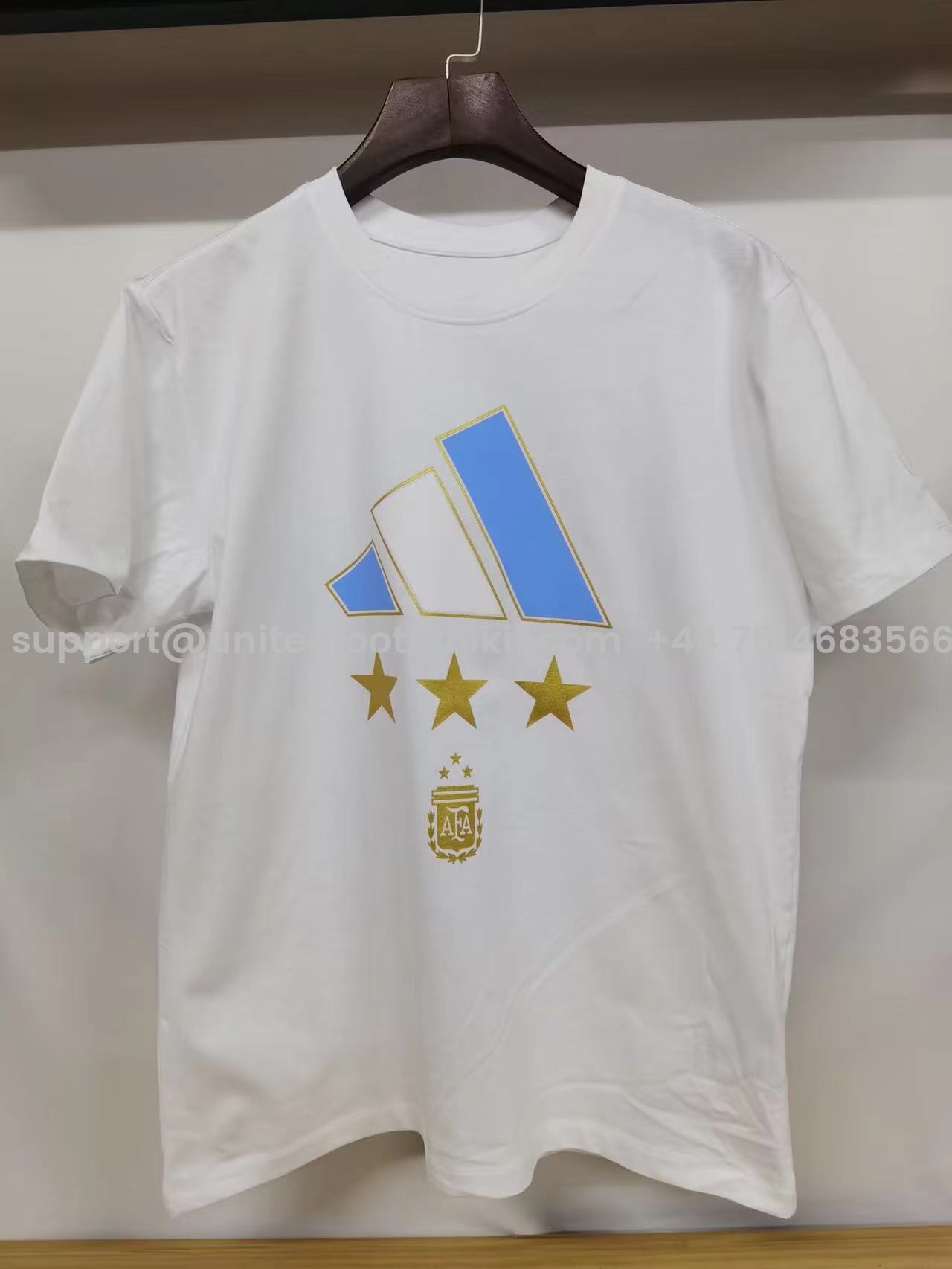 Unitedfootballkit.com | Three Star Argentina Champion Shirt 2022 World Cup -Customize Name, Number and Patch | Worldwide Shipping