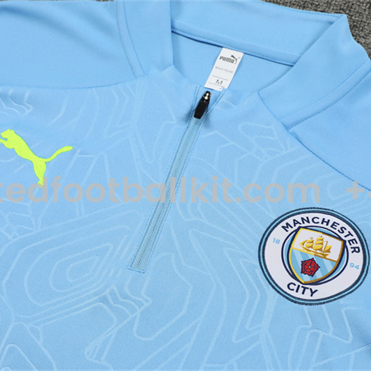 Unitedfootballkit.com | Manchester City 24-25 Long Sleeve Training Set - Light Blue -Customize Name, Number and Patch | Worldwide Shipping