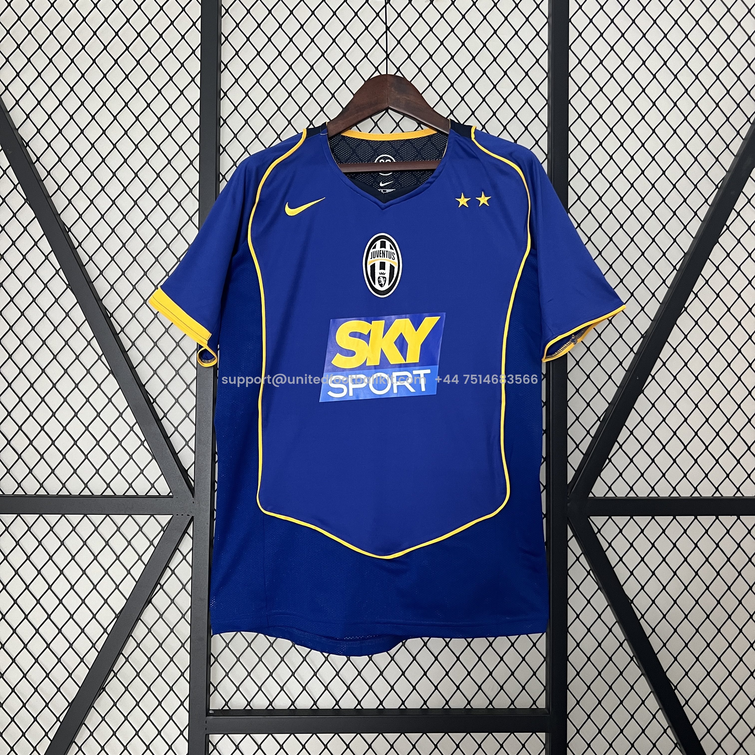 Unitedfootballkit.com | Retro Juventus 2004-05 Away Stadium Jersey -Customize Name, Number and Patch | Worldwide Shipping