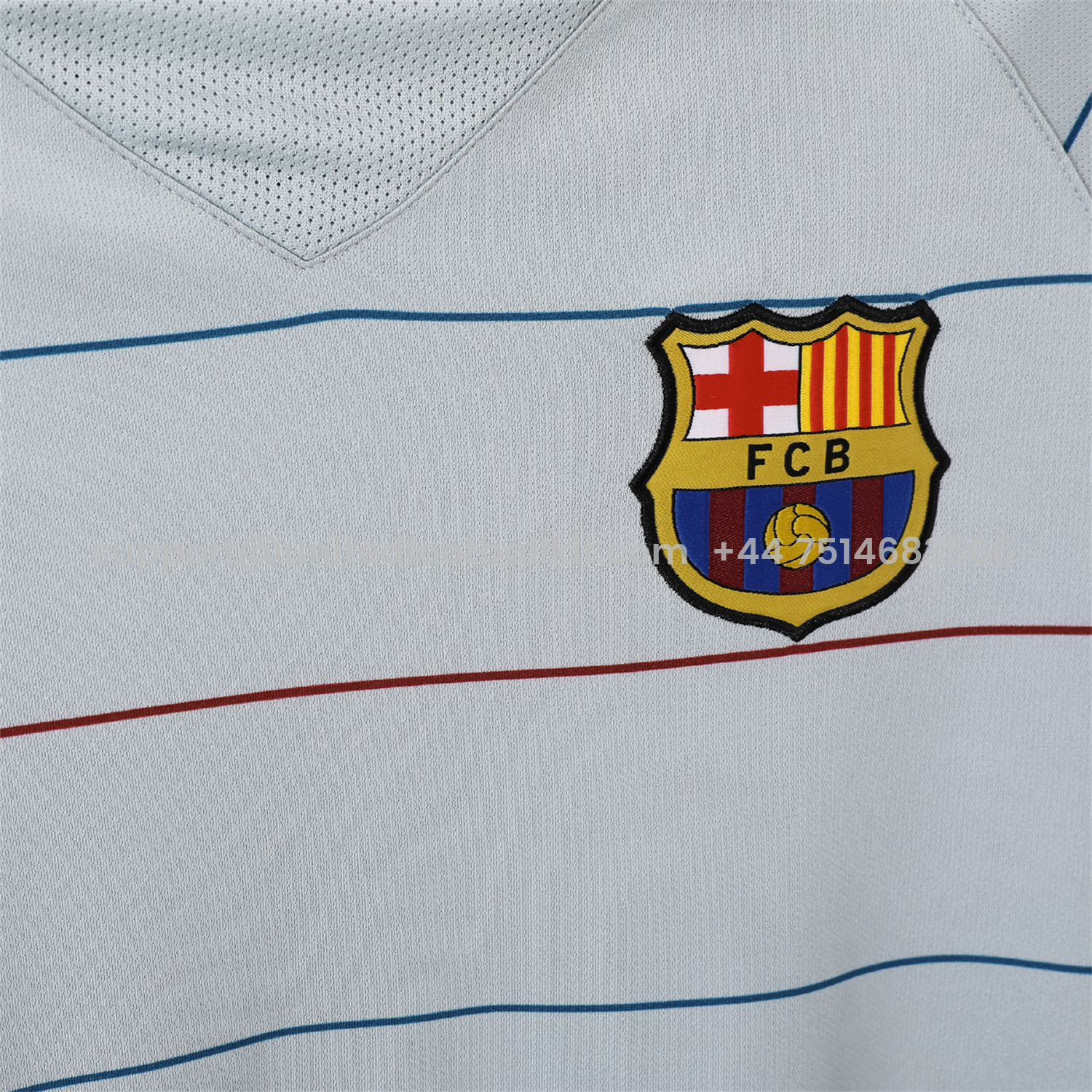 Unitedfootballkit.com | Retro Barcelona 03-04 Away Long Sleeves Jersey -Customize Name, Number and Patch | Worldwide Shipping