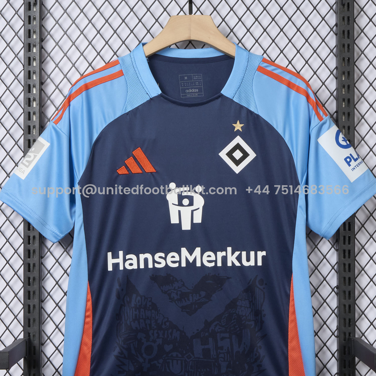 Unitedfootballkit.com | Hamburger SV 24-25 World Girls' Day Blue Special Jersey - Fans Version -Customize Name, Number and Patch | Worldwide Shipping