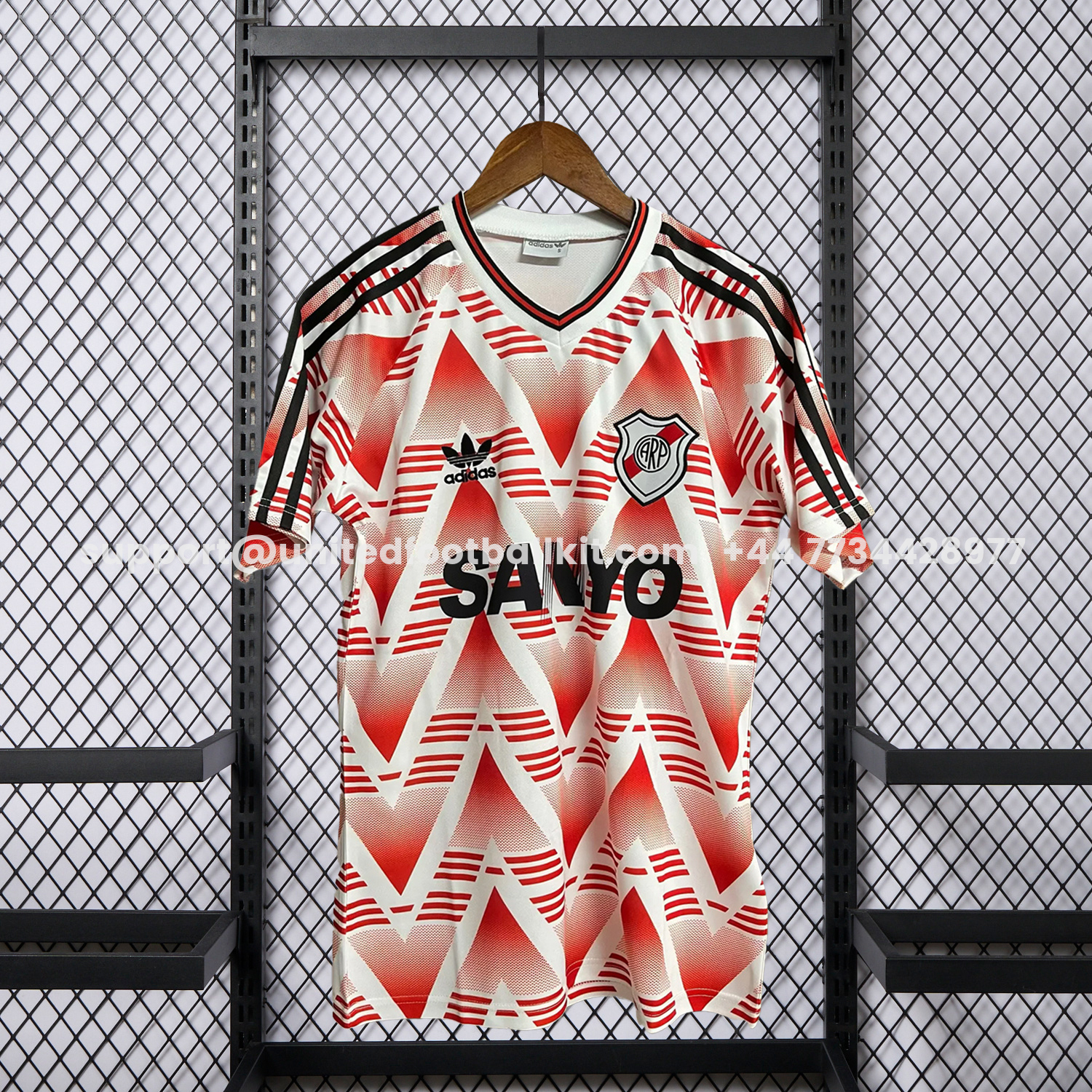 Unitedfootballkit.com | Retro River Plate 1992-93 Home Jersey -Customize Name, Number and Patch | Worldwide Shipping