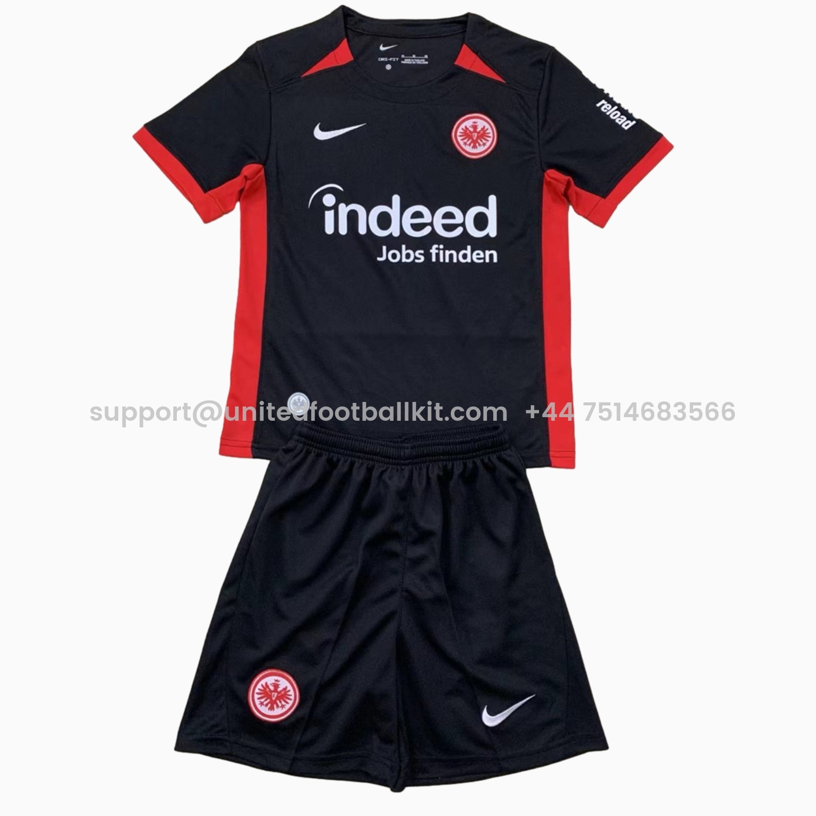 Unitedfootballkit.com | Frankfurt 24-25 Away Men's Adult Jersey Set - Fans Version -Customize Name, Number and Patch | Worldwide Shipping