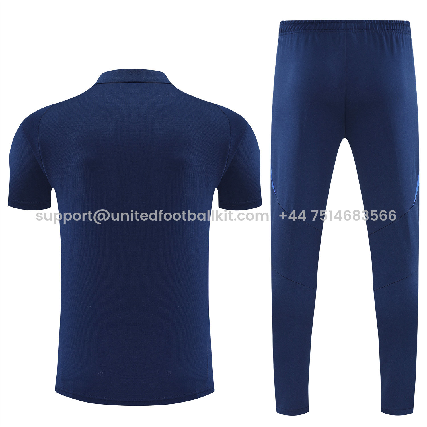 Unitedfootballkit.com | Italy 25-26 POLO Short-Sleeve Training Set - Deep Blue Top and Pants -Customize Name, Number and Patch | Worldwide Shipping