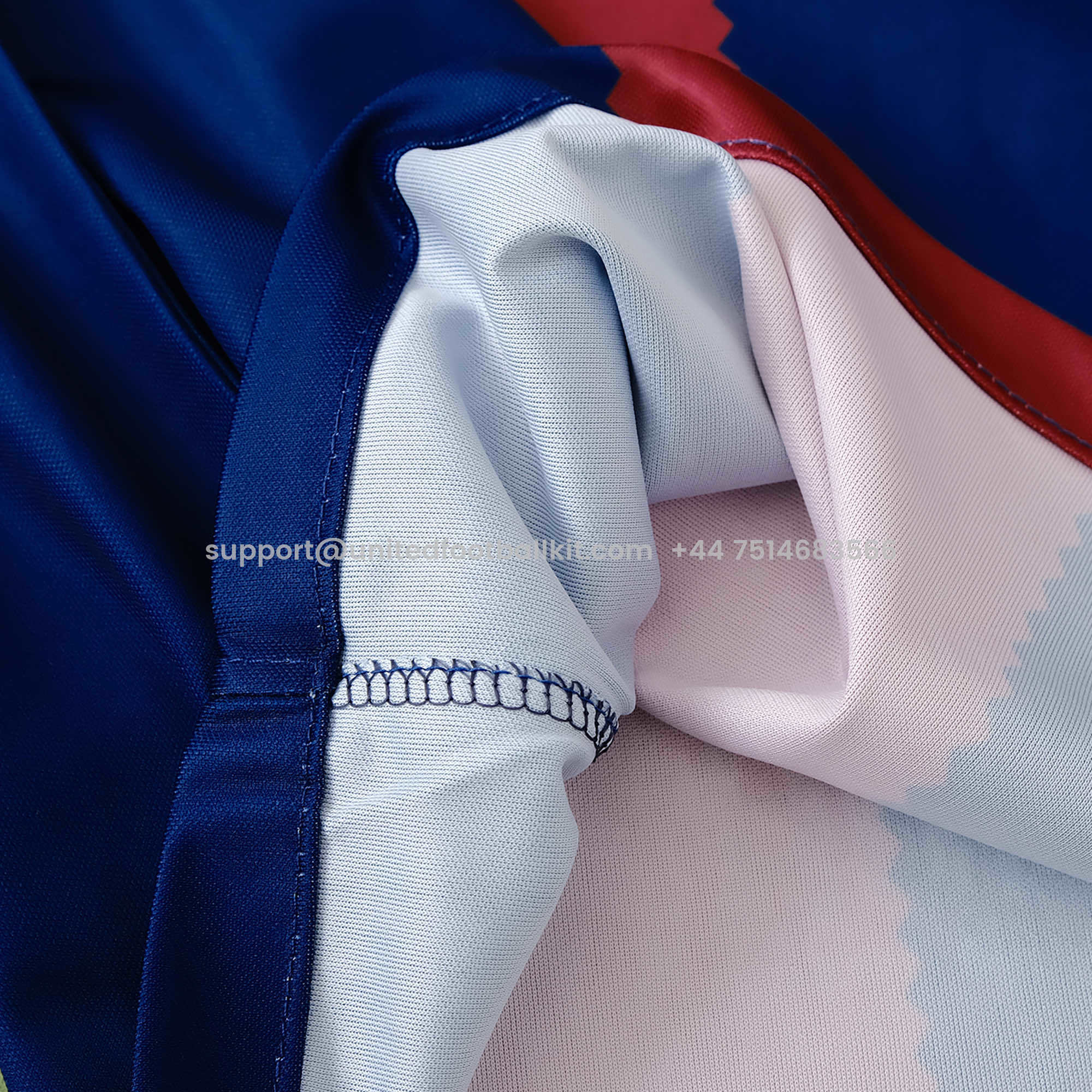 Unitedfootballkit.com | Barcelona X RS Iconic Tongue Jersey - Fans Version -Customize Name, Number and Patch | Worldwide Shipping