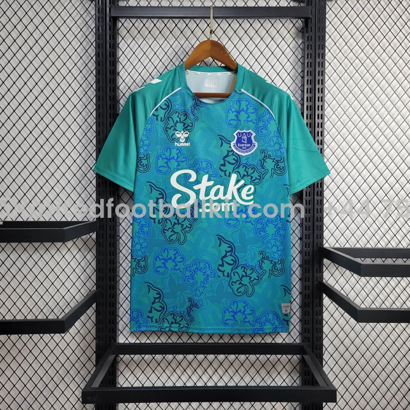 Unitedfootballkit.com | Everton 24-25 Shamrock Pre-match Jersey - Fans Version -Customize Name, Number and Patch | Worldwide Shipping