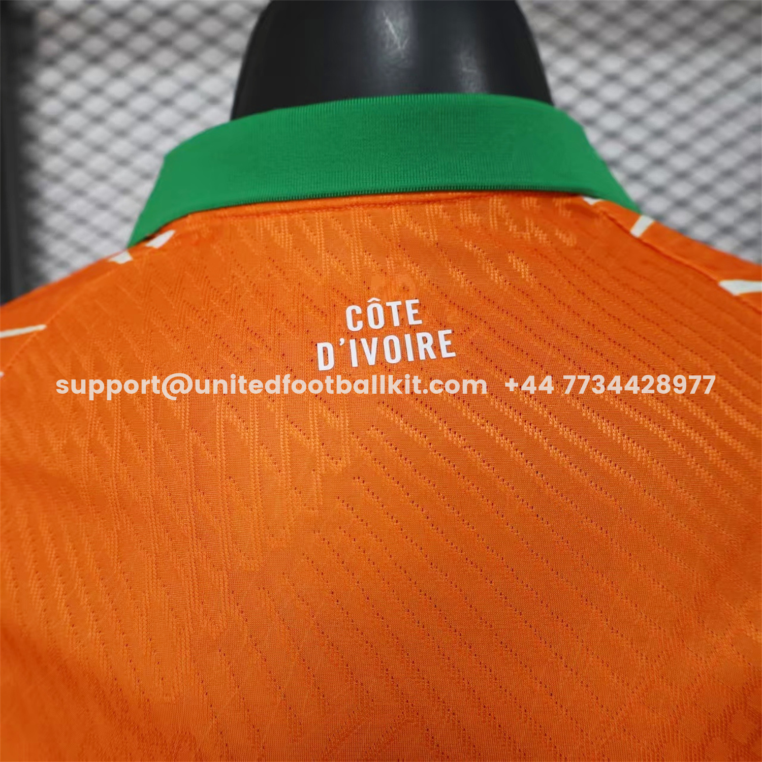 Unitedfootballkit.com | Ivory Coast 25-26 Elephant And Kid Orange Jersey - Player Version -Customize Name, Number and Patch | Worldwide Shipping