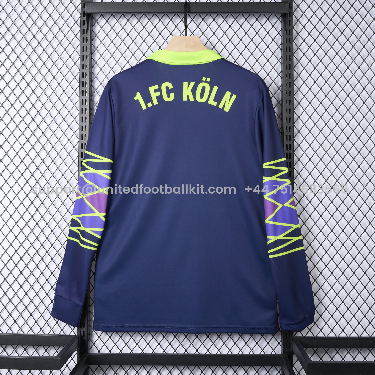 Unitedfootballkit.com | Retro 1. FC Köln 1991-92 Goalkeeper Long Sleeve Jersey -Customize Name, Number and Patch | Worldwide Shipping