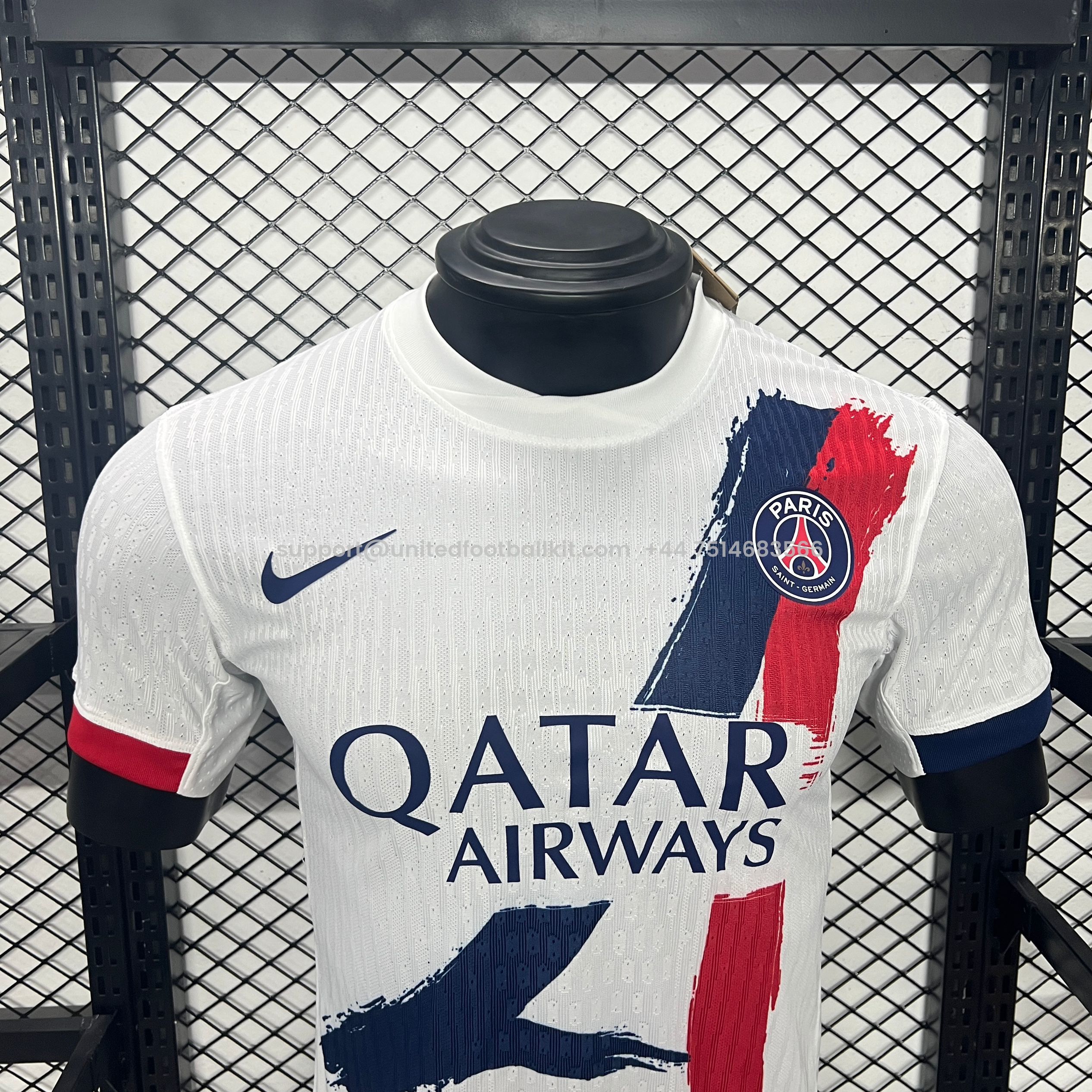 Unitedfootballkit.com | Paris Saint-Germain PSG 24-25 Away Jersey - Player Version -Customize Name, Number and Patch | Worldwide Shipping
