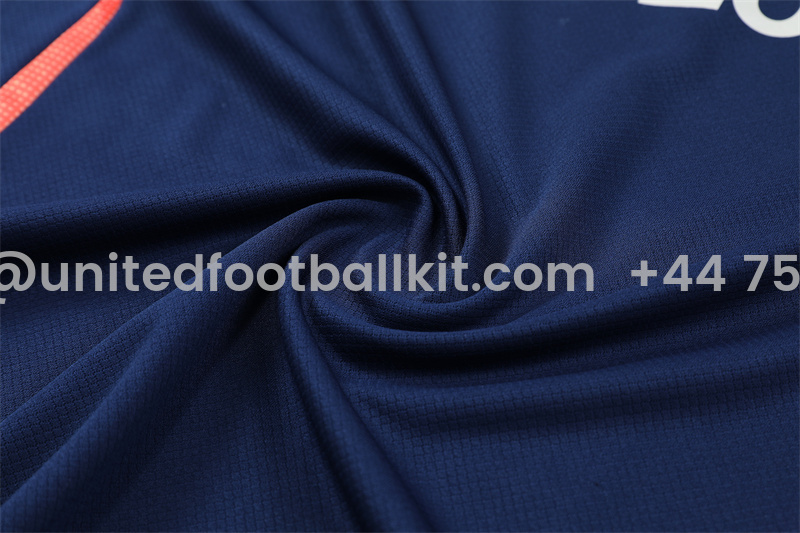 Unitedfootballkit.com | Manchester United 24-25 Short-Sleeve Training Kids Kit - Deep Blue -Customize Name, Number and Patch | Worldwide Shipping