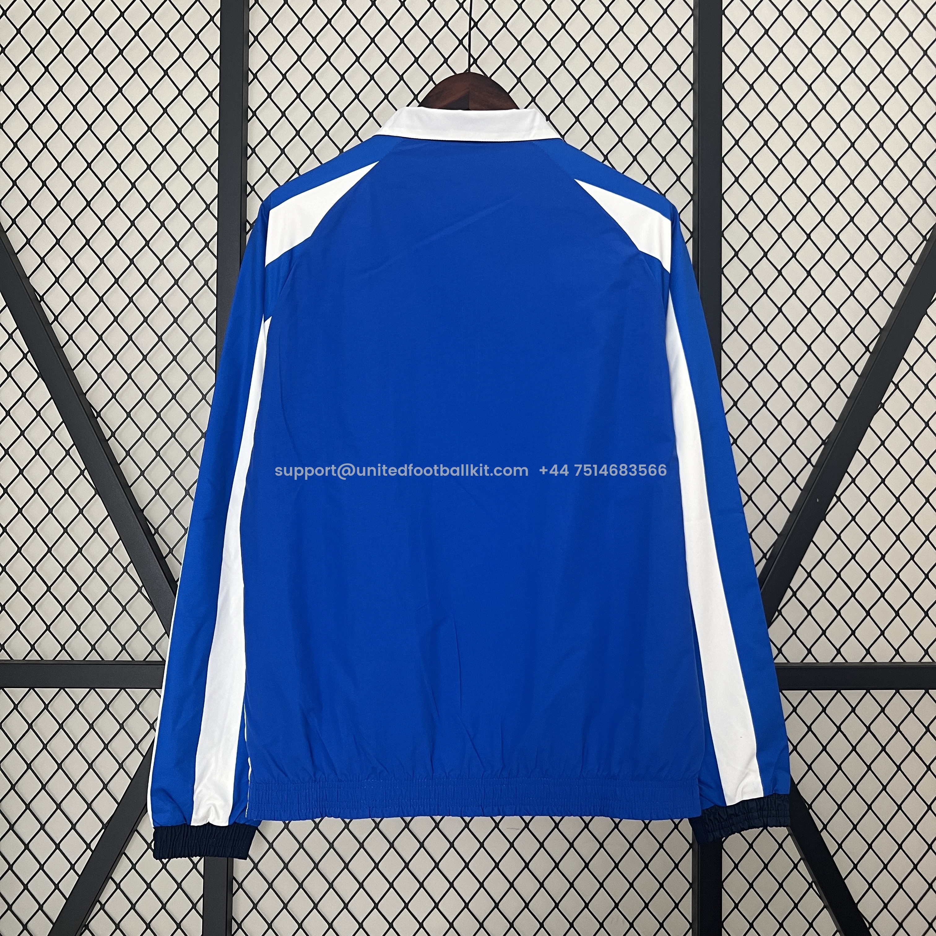 Unitedfootballkit.com | Porto 24-25 Double Sided Reversible Windbreaker - Blue & White -Customize Name, Number and Patch | Worldwide Shipping