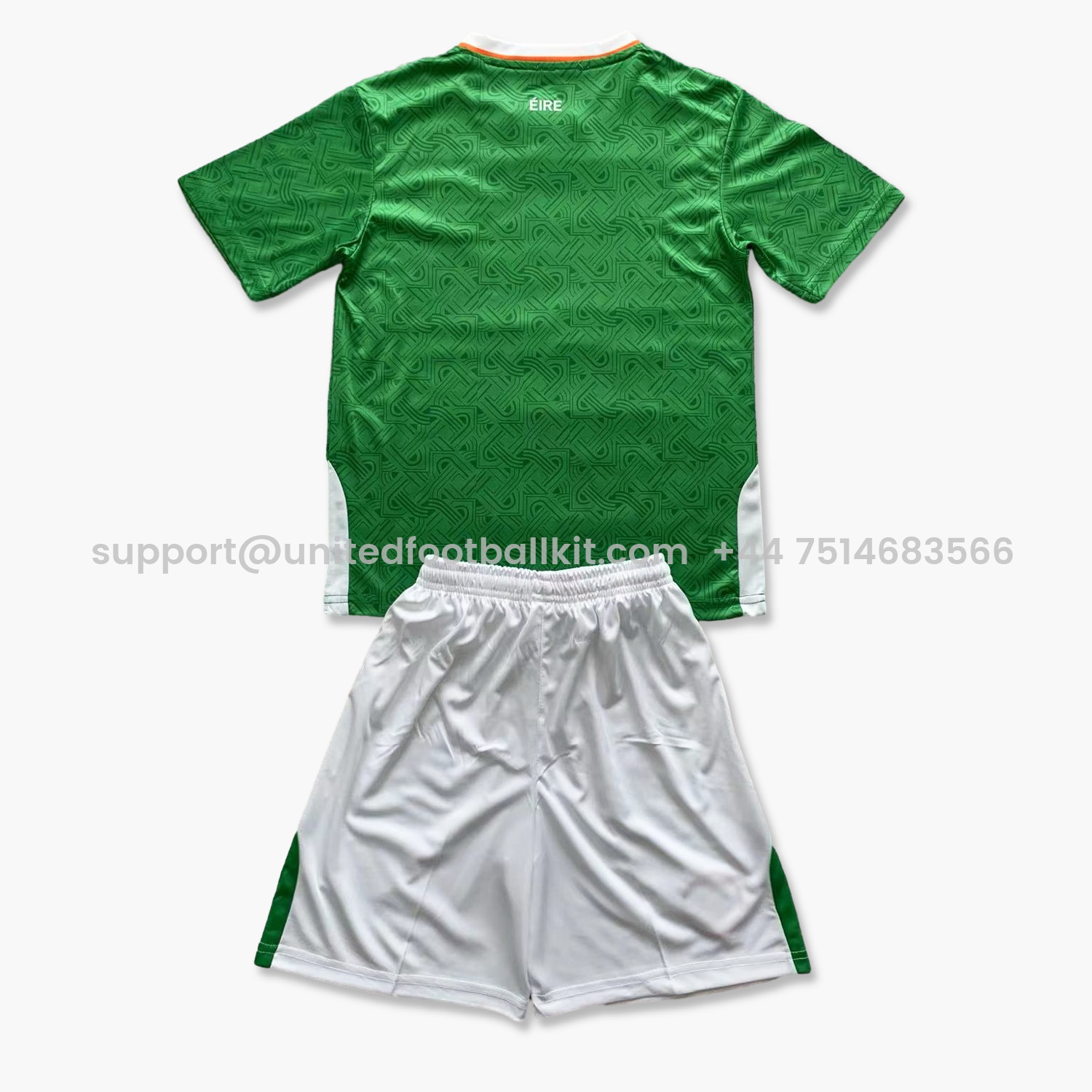 Unitedfootballkit.com | Ireland 2024 Home Stadium Kids Kit -Customize Name, Number and Patch | Worldwide Shipping