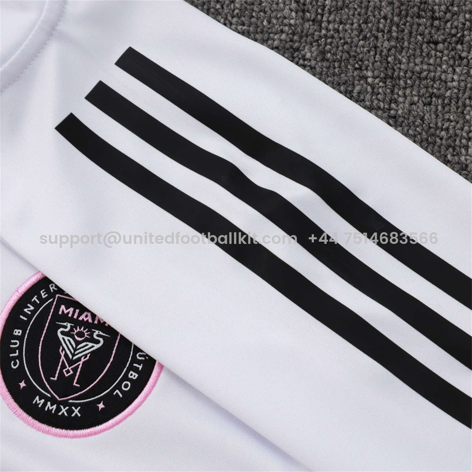 Unitedfootballkit.com | INT M.A.M 25-26 Long Sleeves Training Set - White Top & Black Pants -Customize Name, Number and Patch | Worldwide Shipping