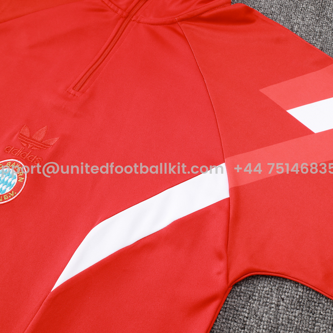 Unitedfootballkit.com | Bayern Munich 24-25 Originals LFSTLR Long Sleeve Training Set - Red -Customize Name, Number and Patch | Worldwide Shipping