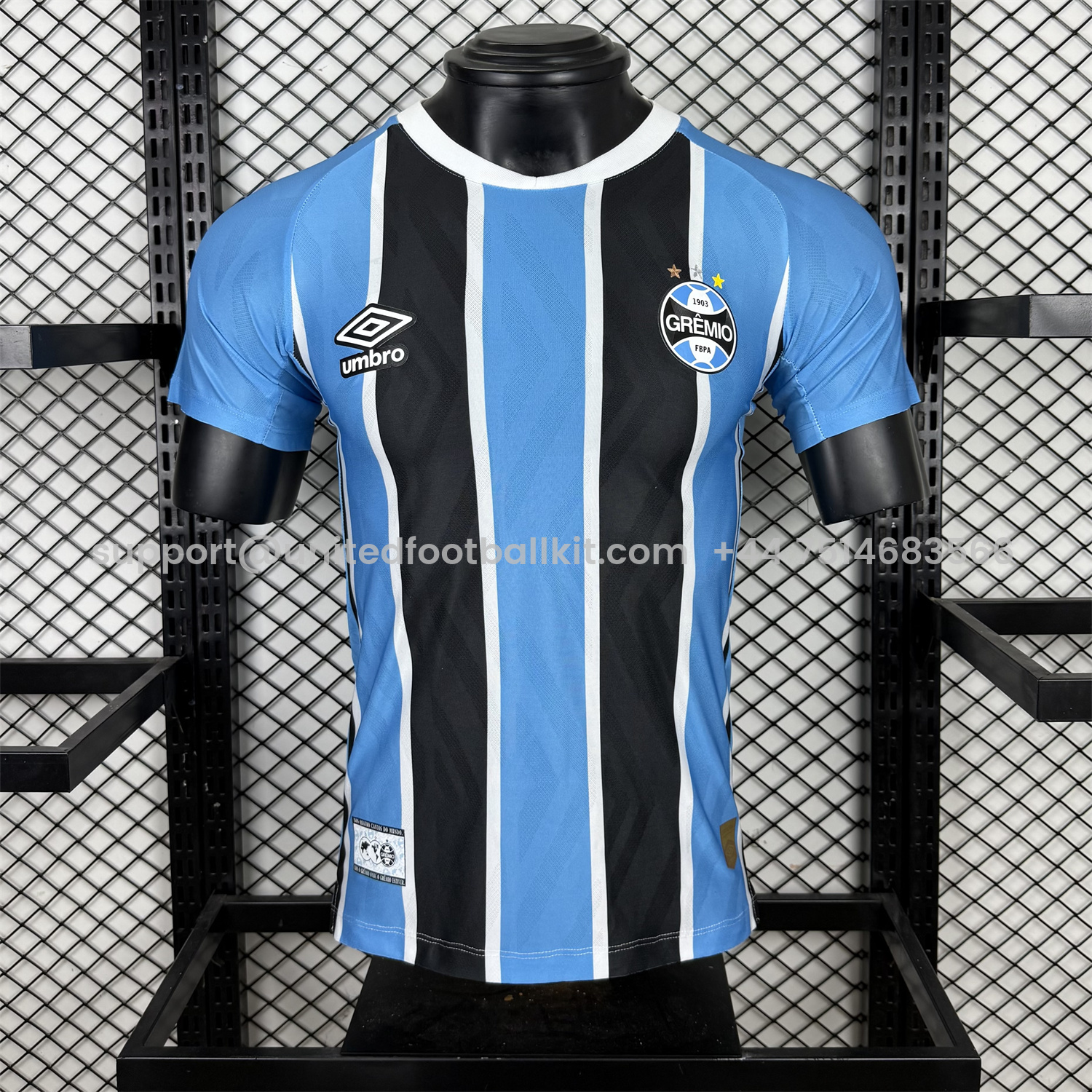 Unitedfootballkit.com | Gremio 25-26 Home Unsponsored Jersey - Player Version -Customize Name, Number and Patch | Worldwide Shipping