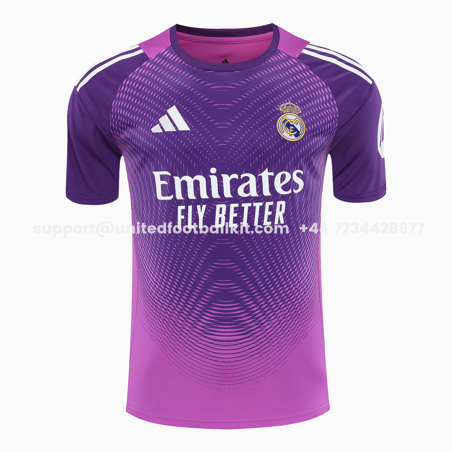 Unitedfootballkit.com | Real Madrid 25-26 Short-Sleeve Training Set - Purple Top & Purple Shorts -Customize Name, Number and Patch | Worldwide Shipping