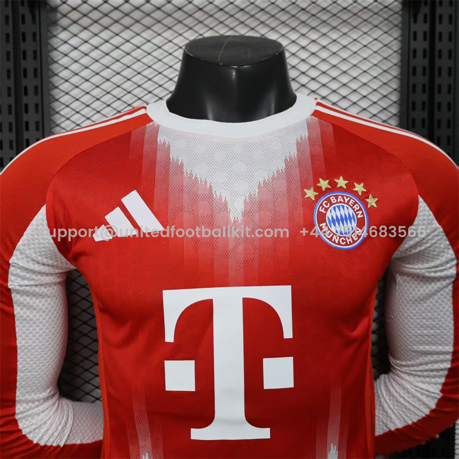 Unitedfootballkit.com | Bayern Munich 25-26 Home Long Sleeves Jersey - Player Version -Customize Name, Number and Patch | Worldwide Shipping