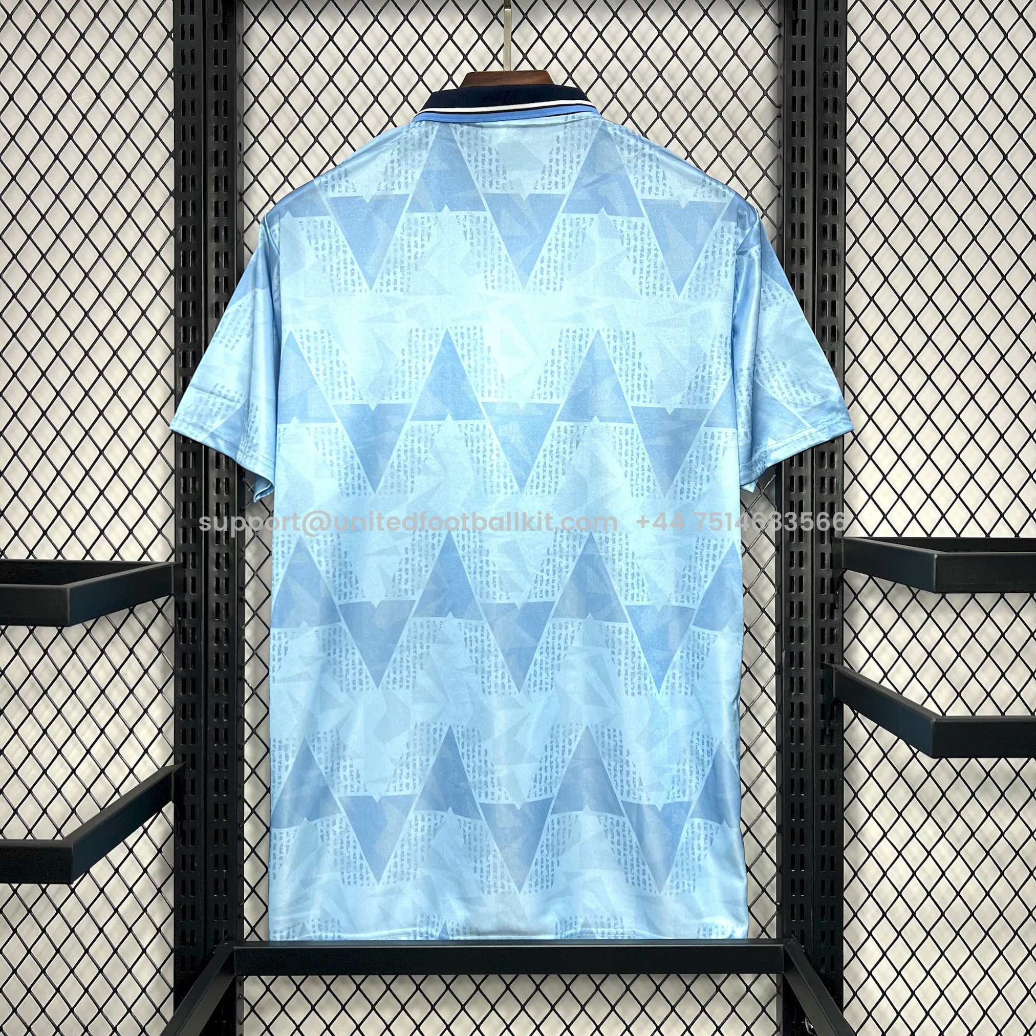 Unitedfootballkit.com | Retro Manchester City 1989-91 Home Jersey -Customize Name, Number and Patch | Worldwide Shipping