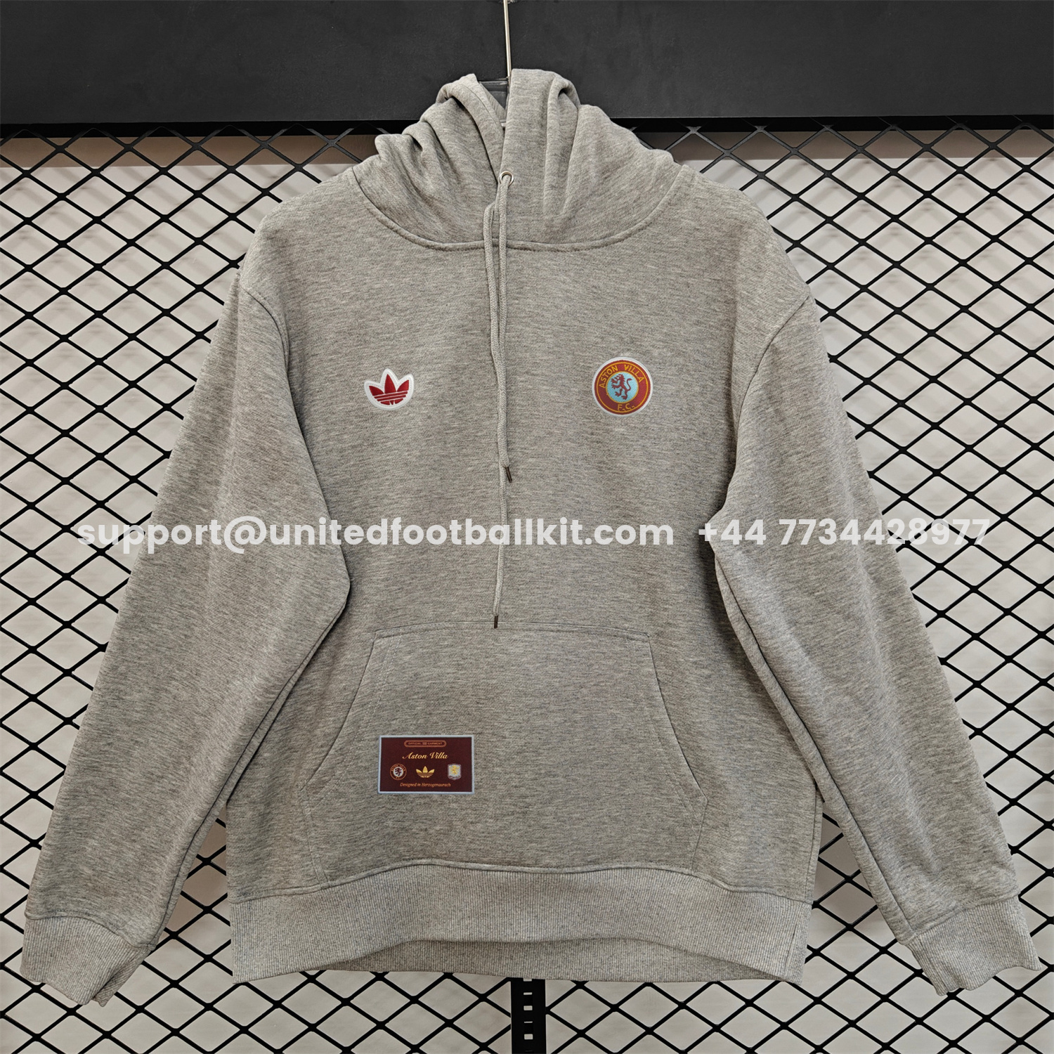 Unitedfootballkit.com | Aston Villa 25-26 Originals Terrace Icon Unisex Pullover Hoodie -Customize Name, Number and Patch | Worldwide Shipping
