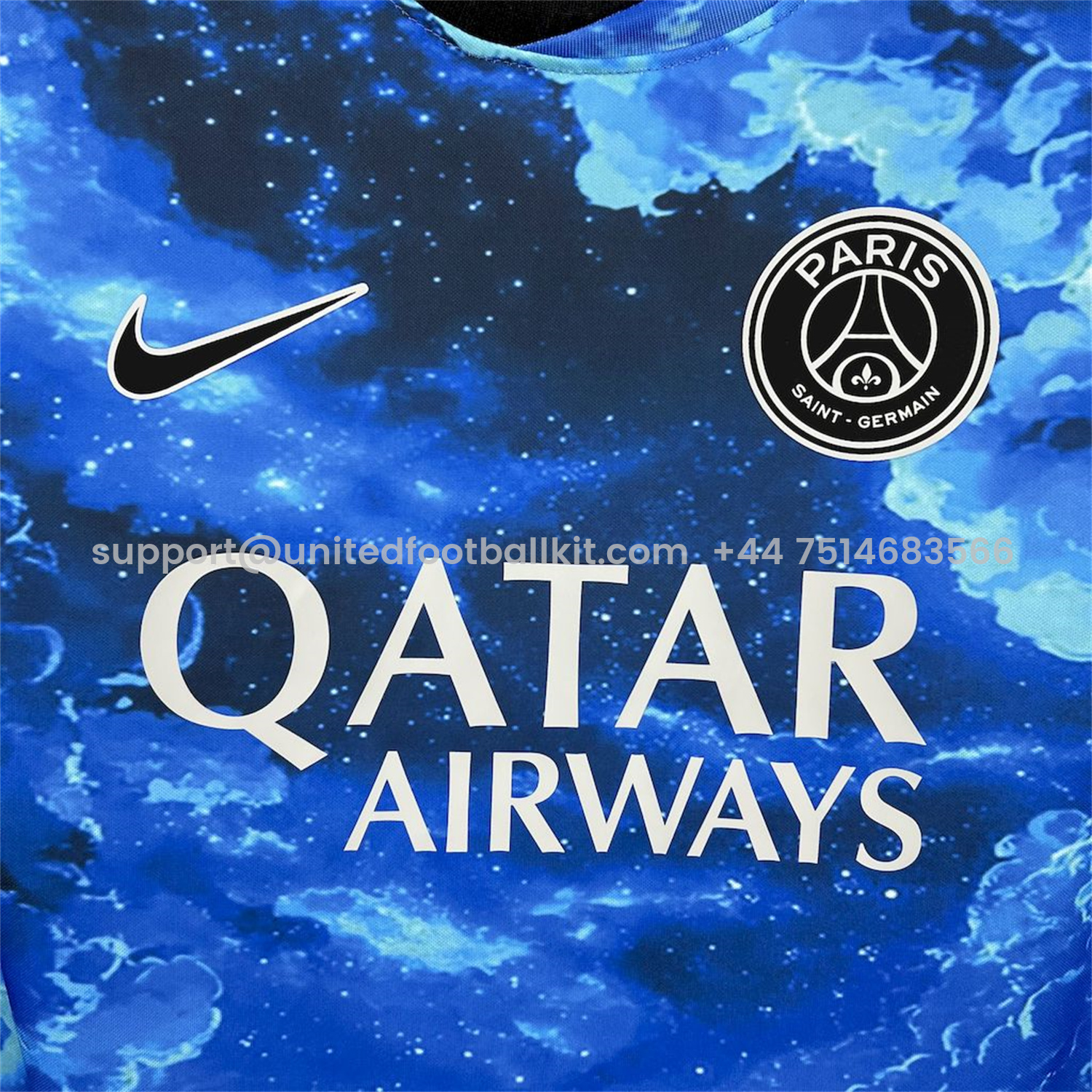 Unitedfootballkit.com | Paris Saint-Germain PSG 25-26 Blue Starry Sky Special Edition Jersey - Fans Version -Customize Name, Number and Patch | Worldwide Shipping