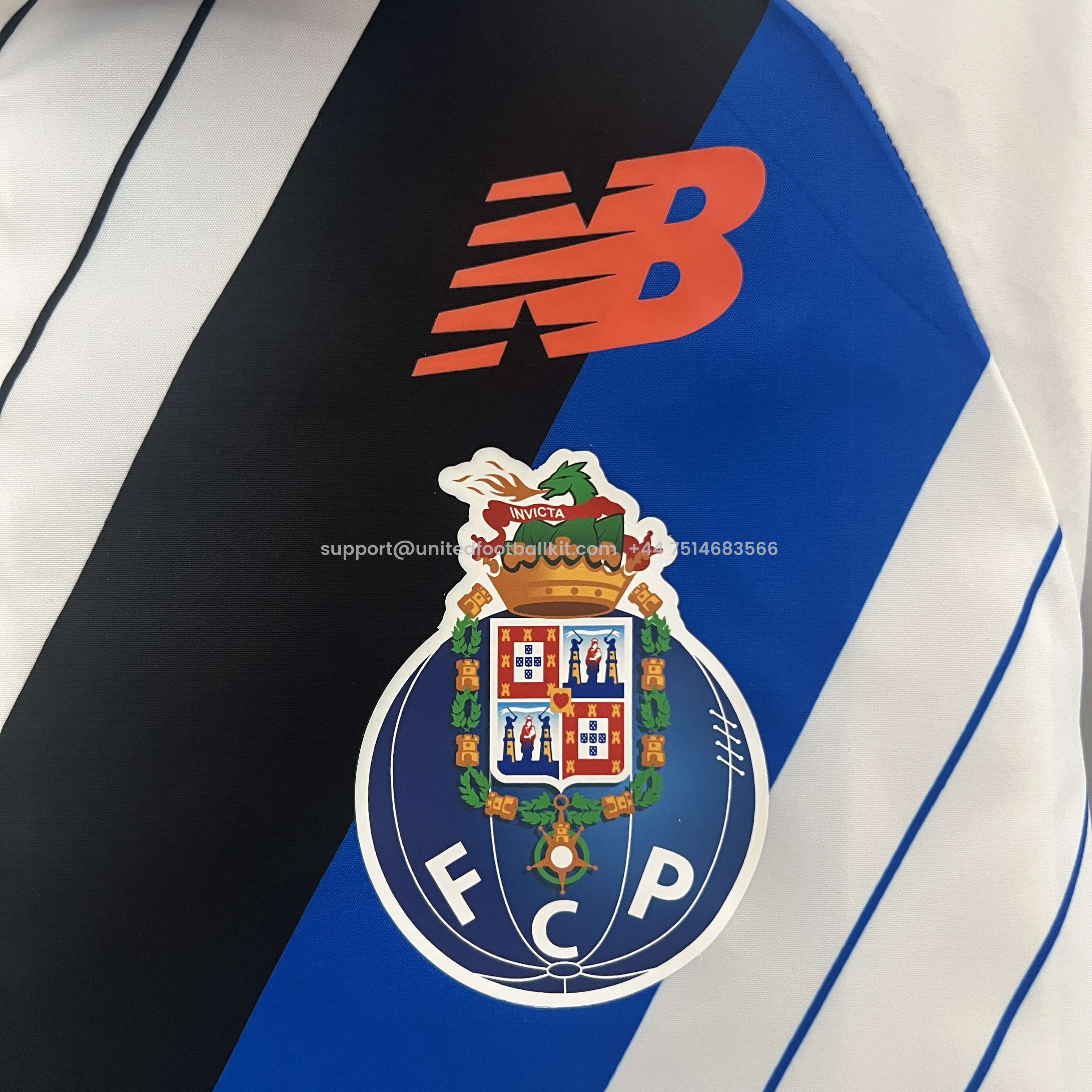 Unitedfootballkit.com | Porto 24-25 Double Sided Reversible Windbreaker - Blue & White -Customize Name, Number and Patch | Worldwide Shipping