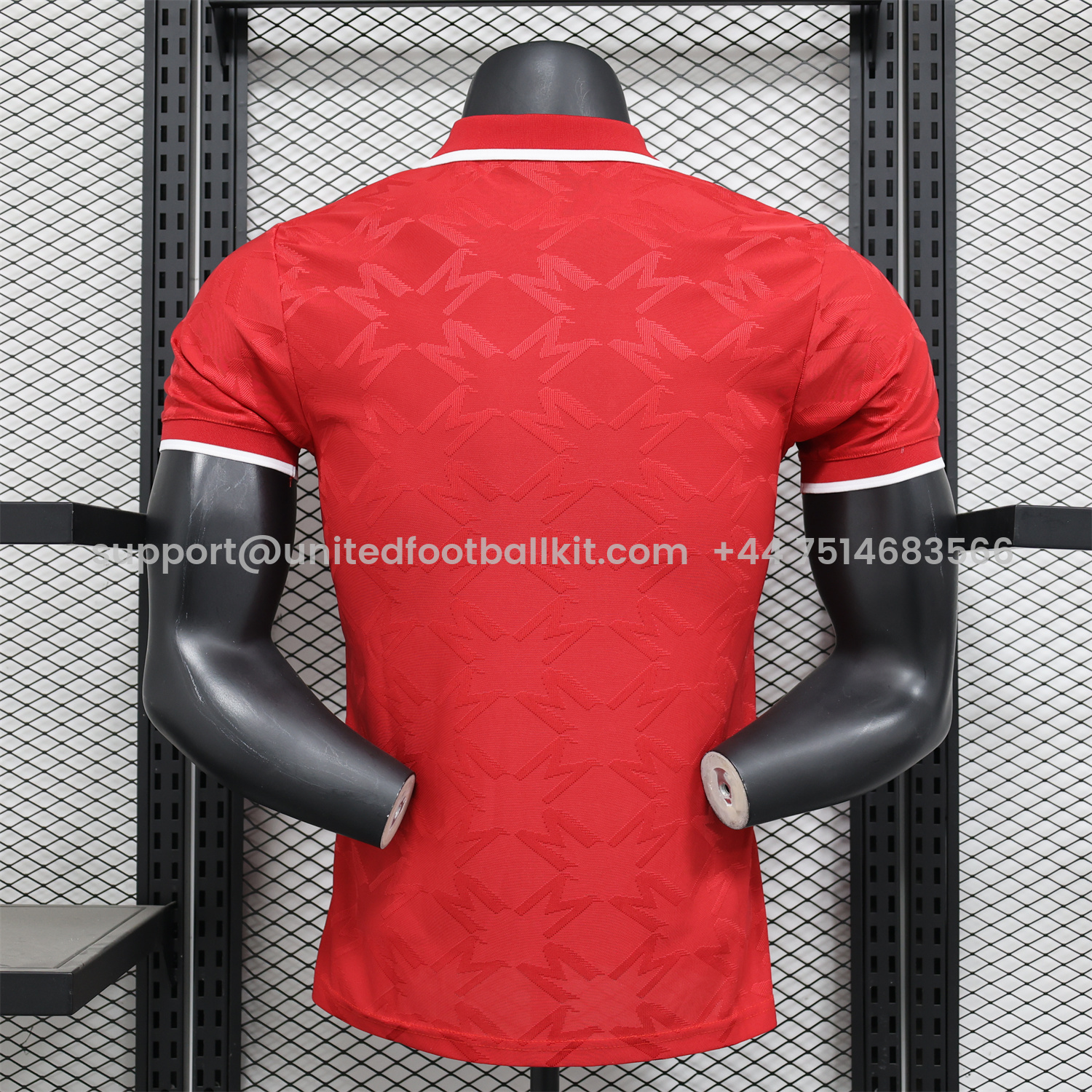Unitedfootballkit.com | Manchester United 24-25 Red POLO Jersey - Player Version -Customize Name, Number and Patch | Worldwide Shipping