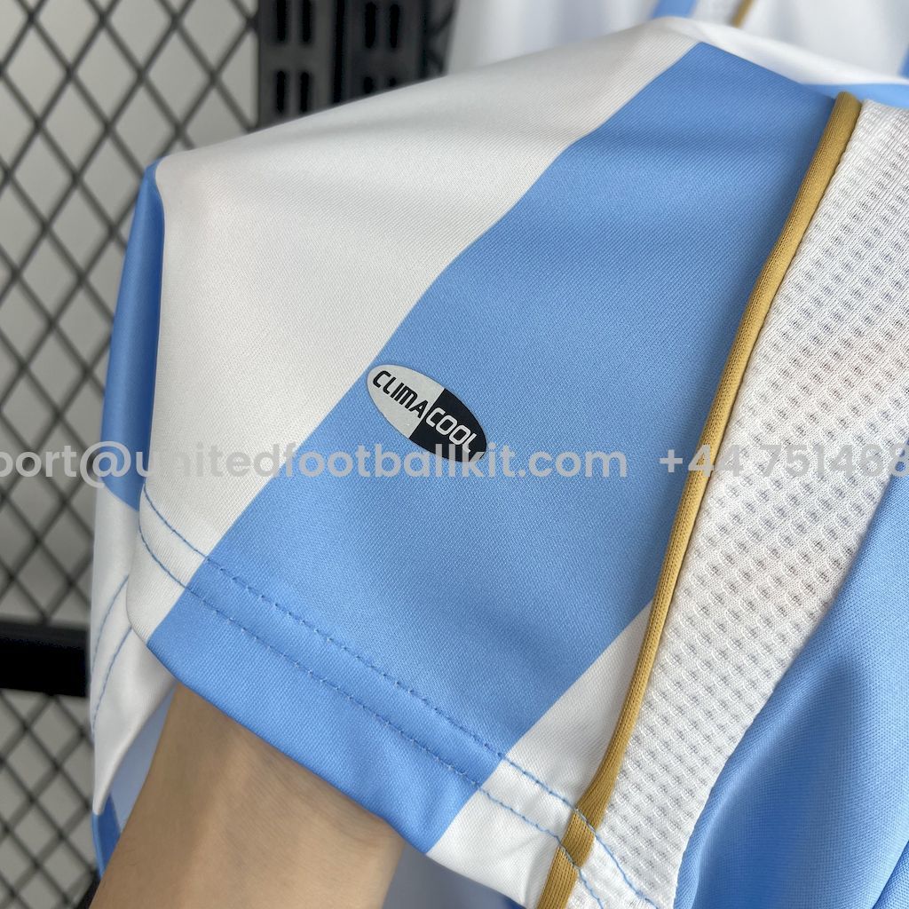 Unitedfootballkit.com | Retro Argentina 2006 Home Long Sleeves Jersey -Customize Name, Number and Patch | Worldwide Shipping