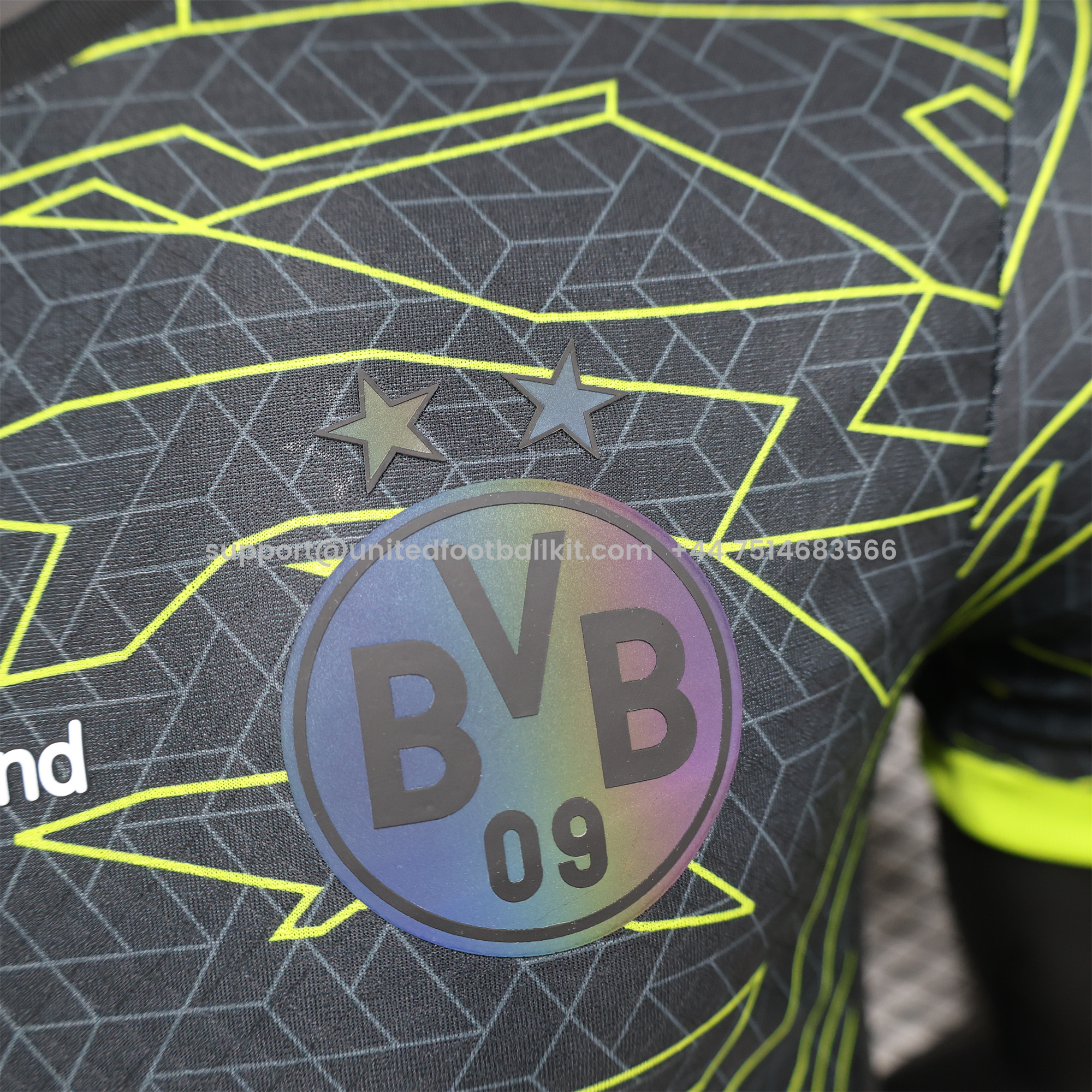 Unitedfootballkit.com | Dortmund 24-25 E-football Team Black Special Jersey - Player Version -Customize Name, Number and Patch | Worldwide Shipping