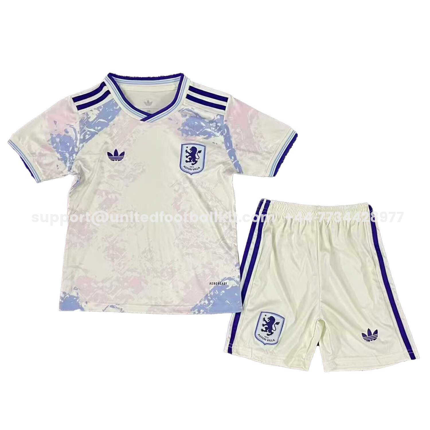 Unitedfootballkit.com | Aston Villa 25-26 Third Unsponsored Kids Kit -Customize Name, Number and Patch | Worldwide Shipping