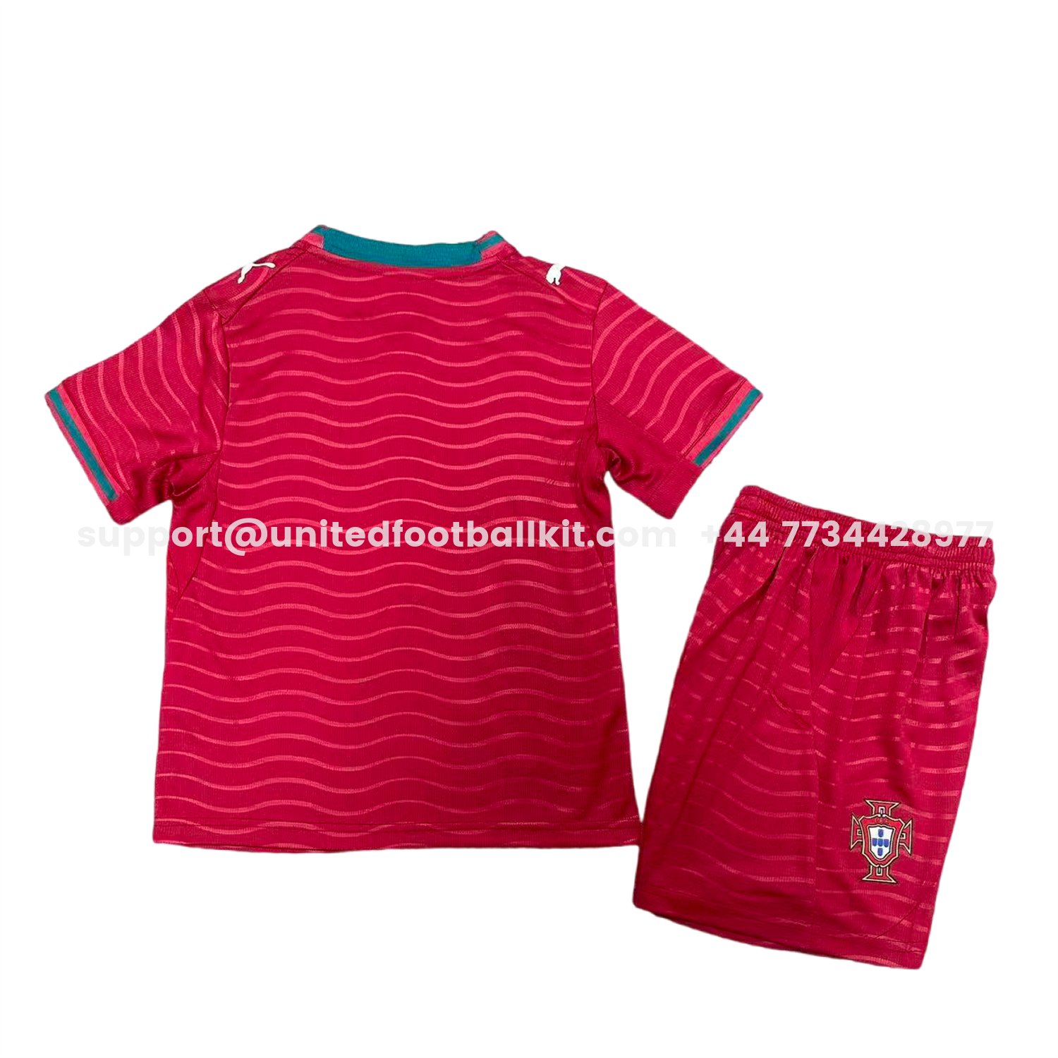 Unitedfootballkit.com | Portugal 2026 Home Kids Kit -Customize Name, Number and Patch | Worldwide Shipping