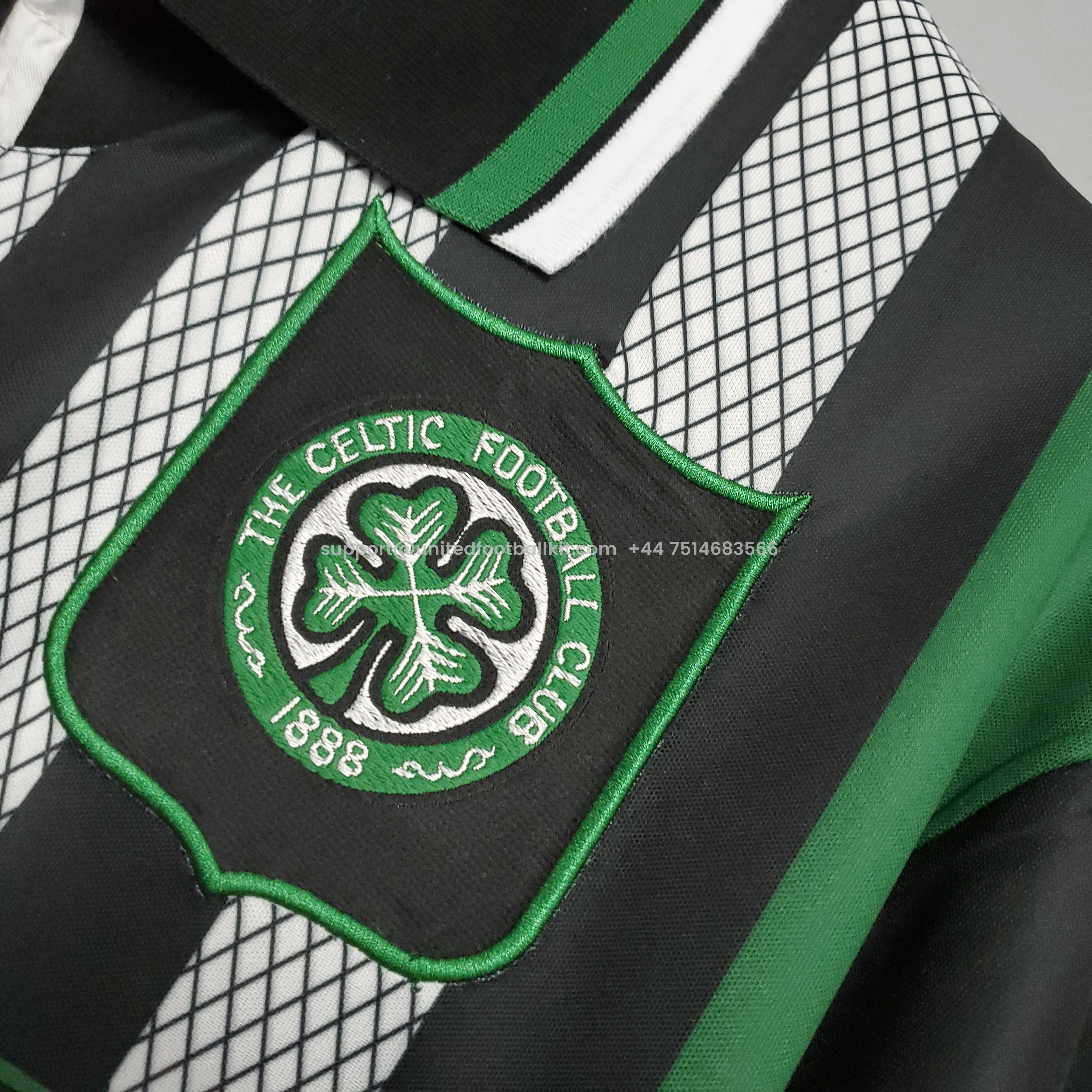 Unitedfootballkit.com | Retro Celtic 1994-95 Away Stadium Jersey -Customize Name, Number and Patch | Worldwide Shipping