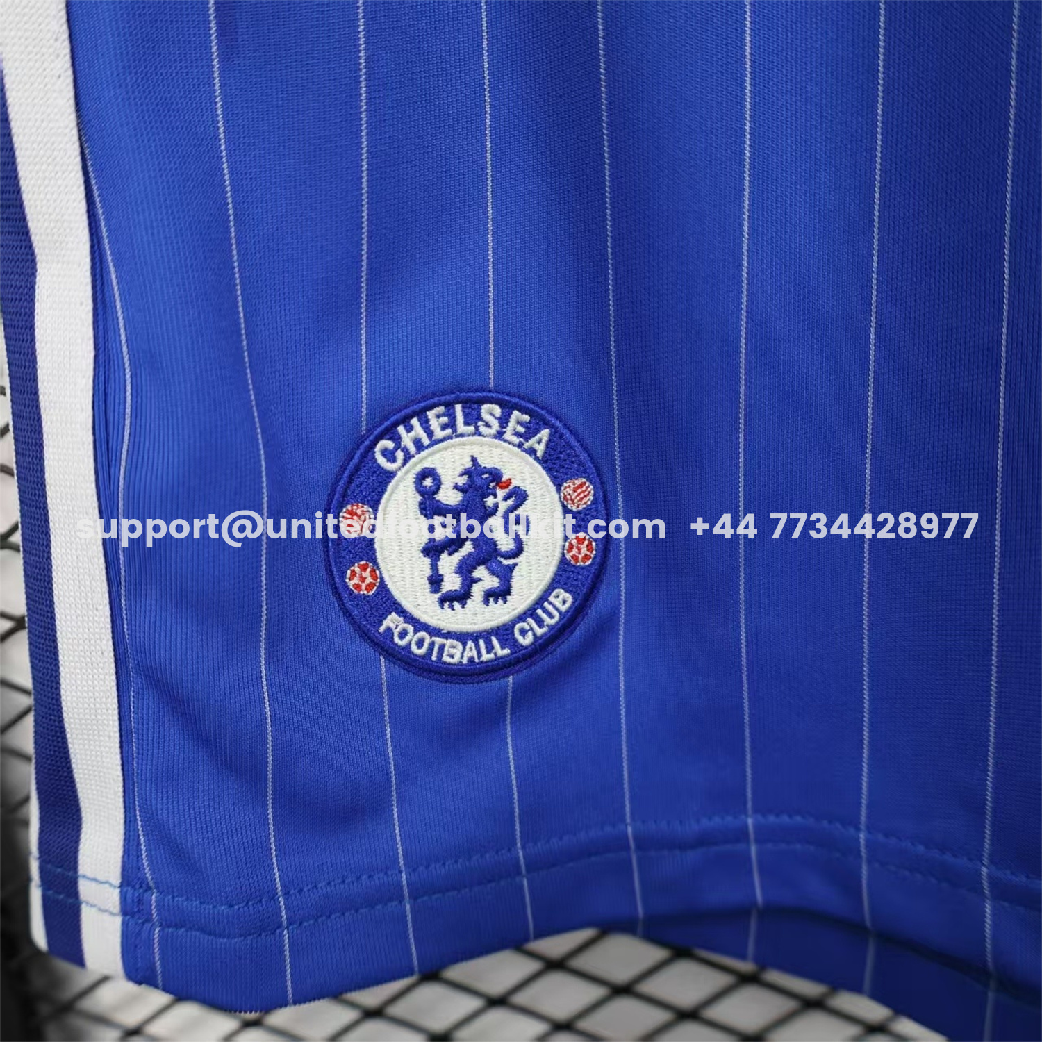 Unitedfootballkit.com | C.H.E.L.S.E.A 25-26 Trefoil Blue Travel Shorts - Player Version -Customize Name, Number and Patch | Worldwide Shipping