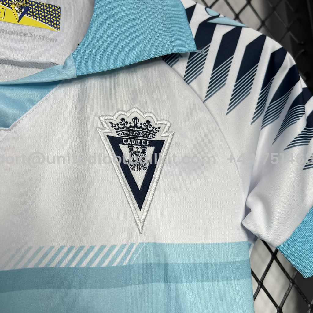 Unitedfootballkit.com | Cádiz Cadiz 24-25 Away Kids Kit -Customize Name, Number and Patch | Worldwide Shipping