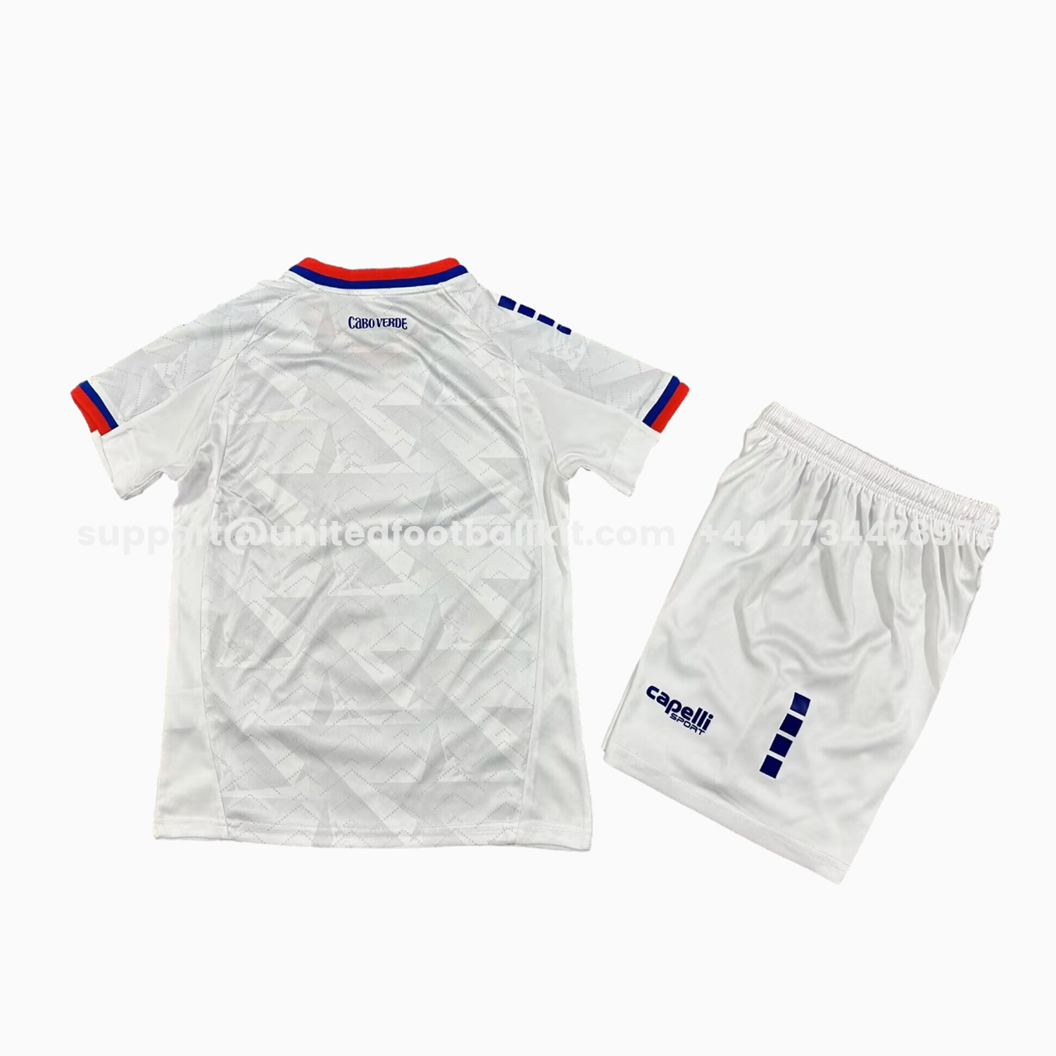 Unitedfootballkit.com | Cabo Verde 2026 Away Kids Kit -Customize Name, Number and Patch | Worldwide Shipping