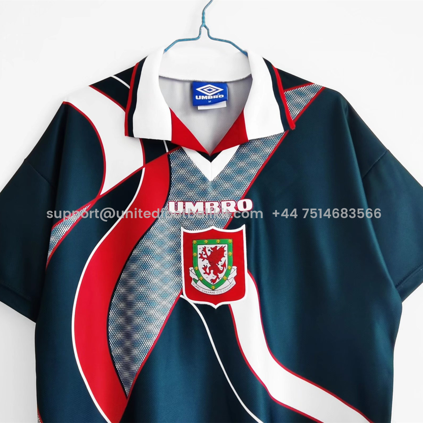 Unitedfootballkit.com | Retro Wales 1994 Away Stadium Jersey -Customize Name, Number and Patch | Worldwide Shipping