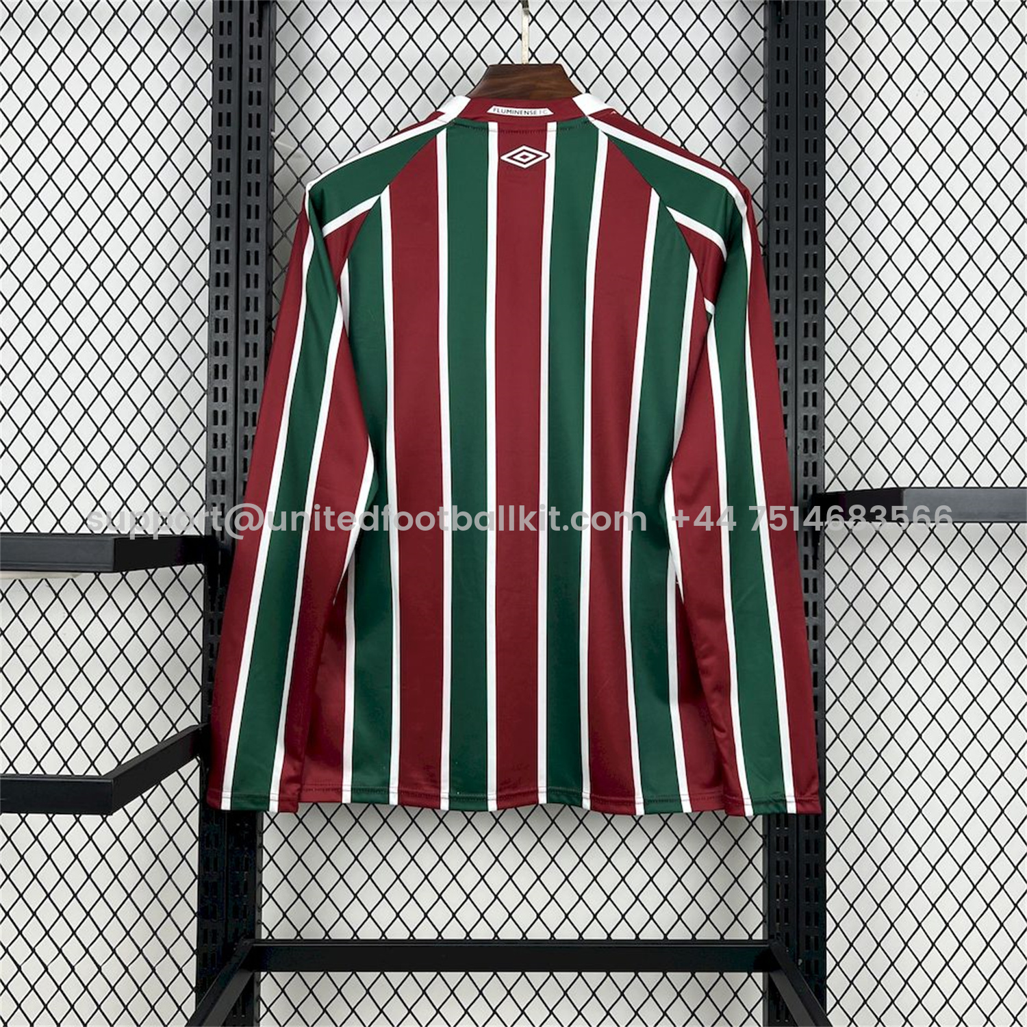 Unitedfootballkit.com | Fluminense 25-26 Home Long Sleeves Jersey - Fans Version -Customize Name, Number and Patch | Worldwide Shipping