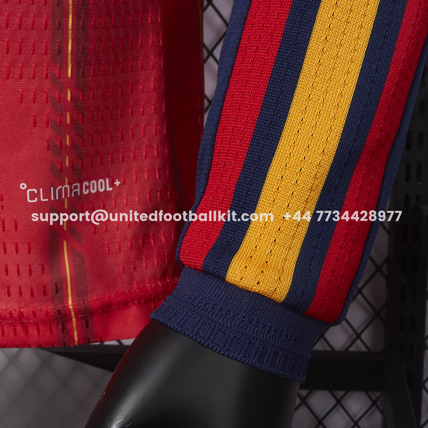 Unitedfootballkit.com | Spain 2026 Home Long Sleeves Jersey - Player Version -Customize Name, Number and Patch | Worldwide Shipping