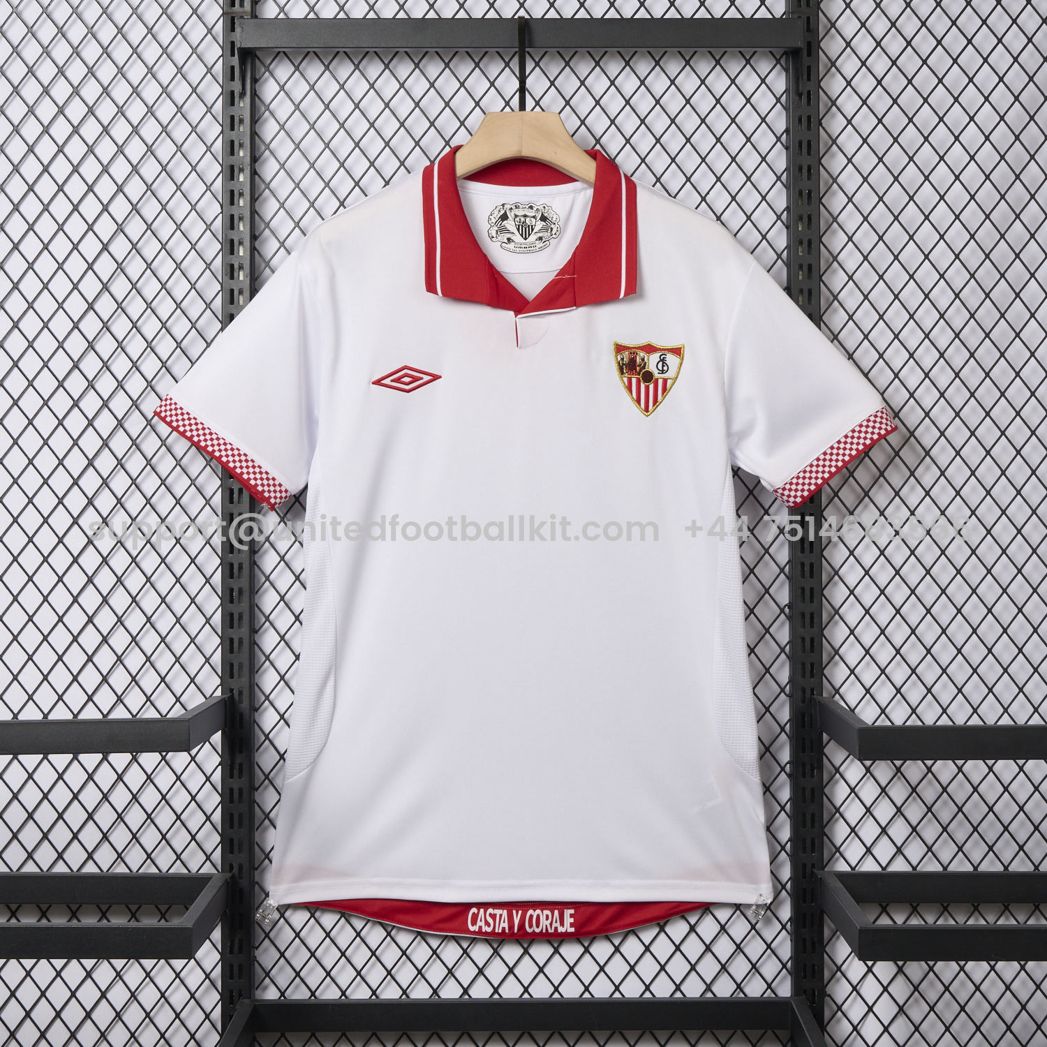 Unitedfootballkit.com | Retro Sevilla FC 2012-13 Home Jersey -Customize Name, Number and Patch | Worldwide Shipping