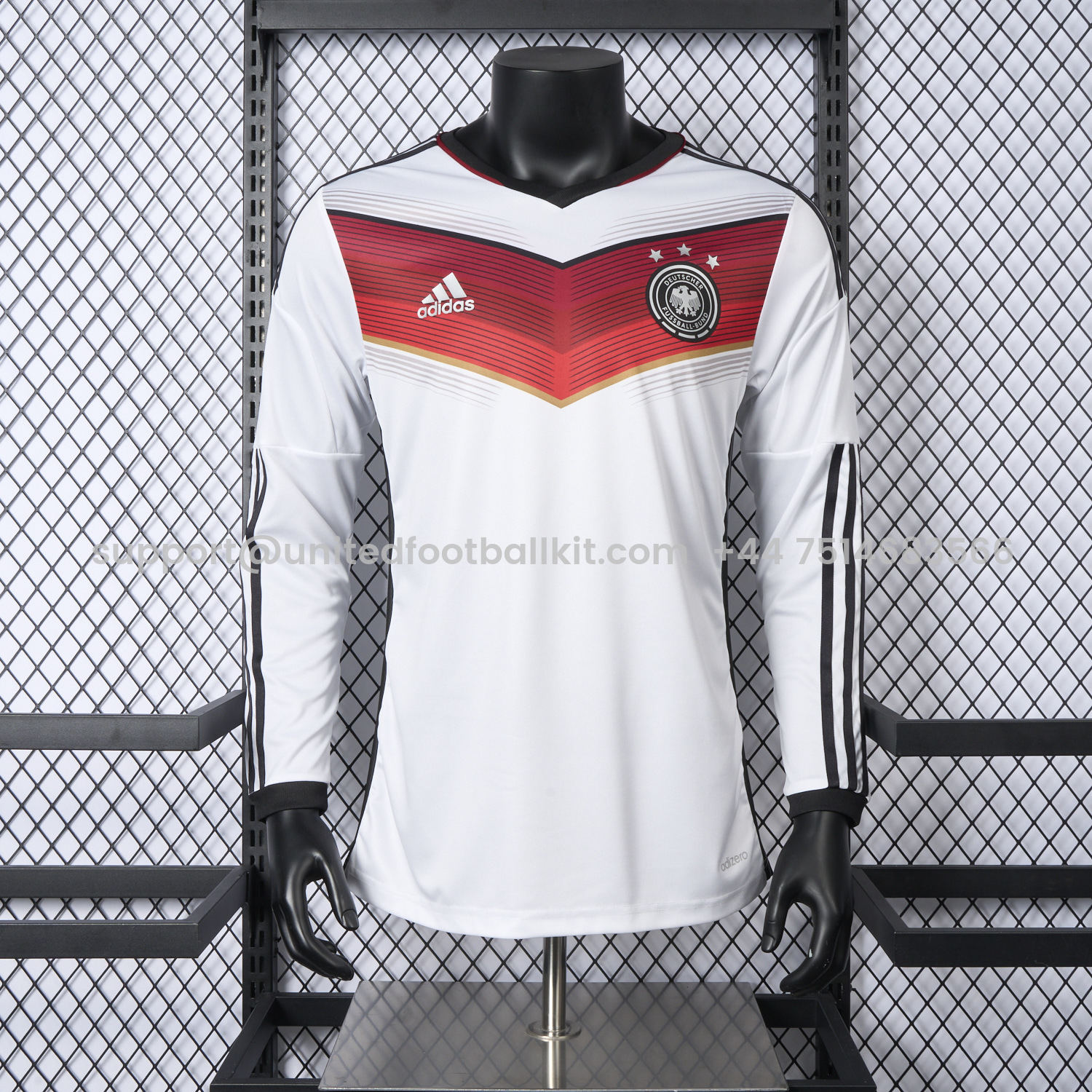 Unitedfootballkit.com | Retro Germany 2014 Home Long Sleeves Jersey - Player Version -Customize Name, Number and Patch | Worldwide Shipping
