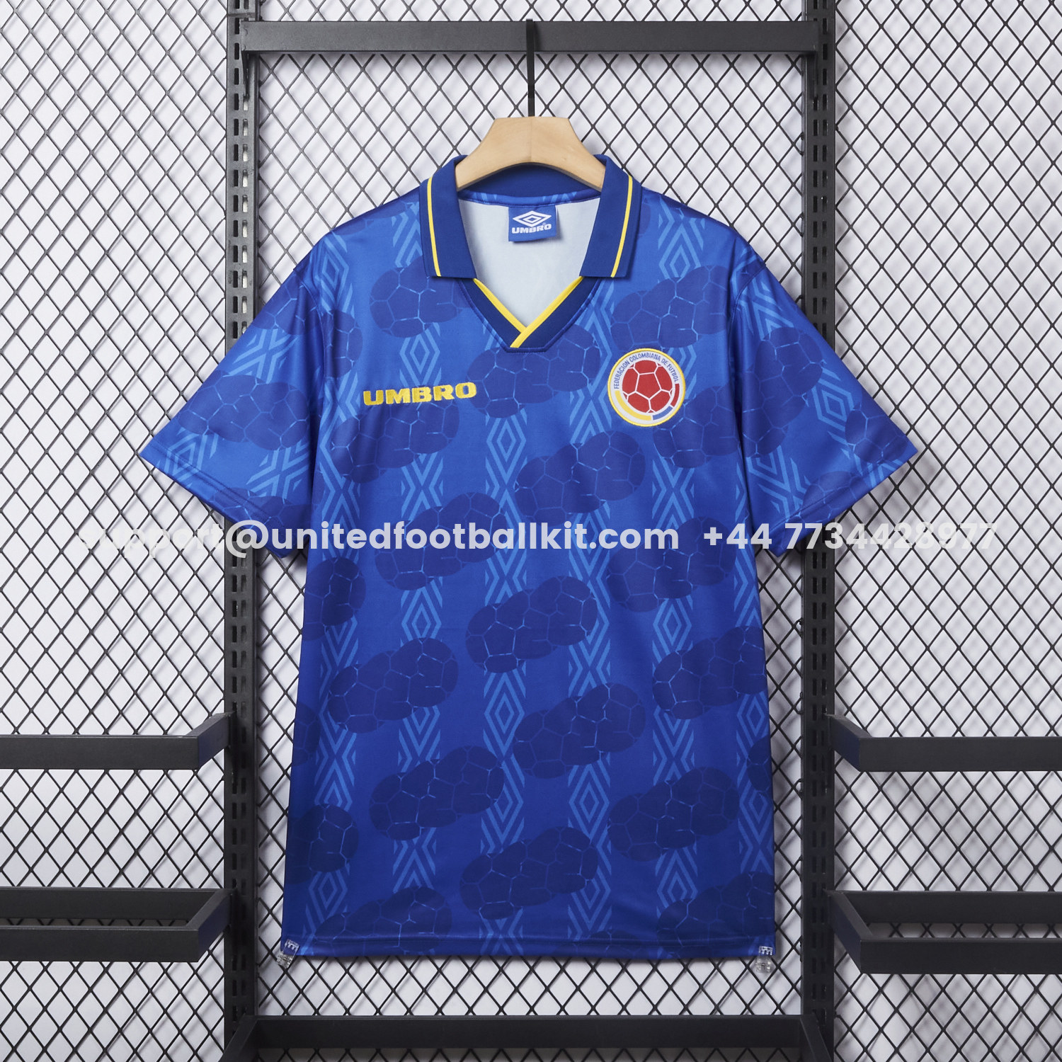 Unitedfootballkit.com | Retro Colombia 1994 Away Jersey -Customize Name, Number and Patch | Worldwide Shipping