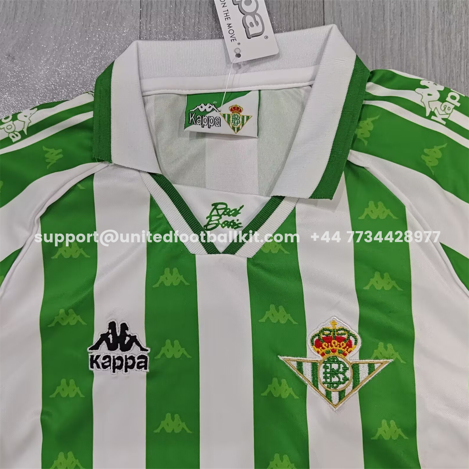 Unitedfootballkit.com | Retro Real Betis 1995-97 Home Kids Kit -Customize Name, Number and Patch | Worldwide Shipping