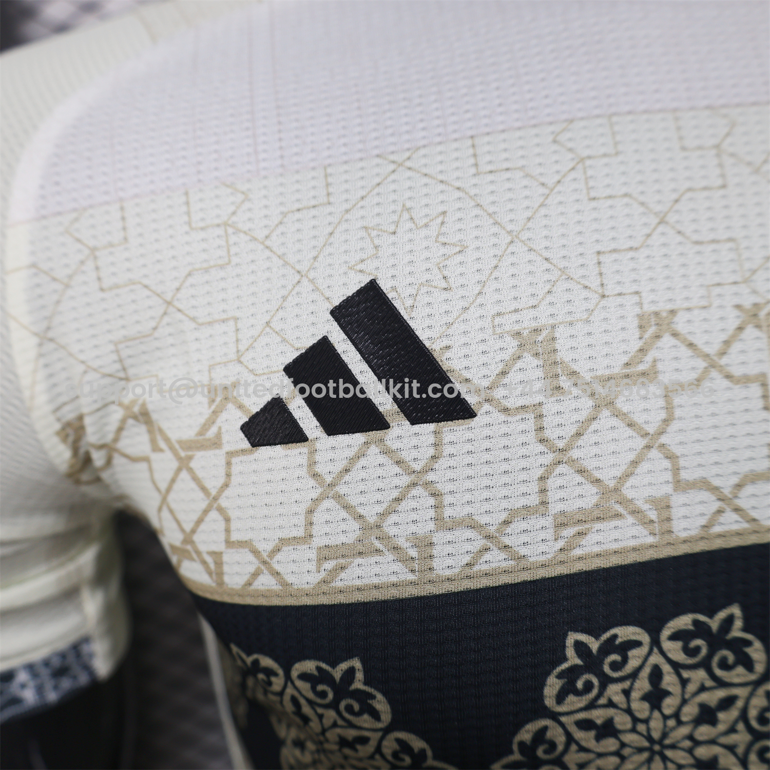 Unitedfootballkit.com | Algeria 25-26 Light Yellow with Black Classical Pattern Jersey - Player Version -Customize Name, Number and Patch | Worldwide Shipping