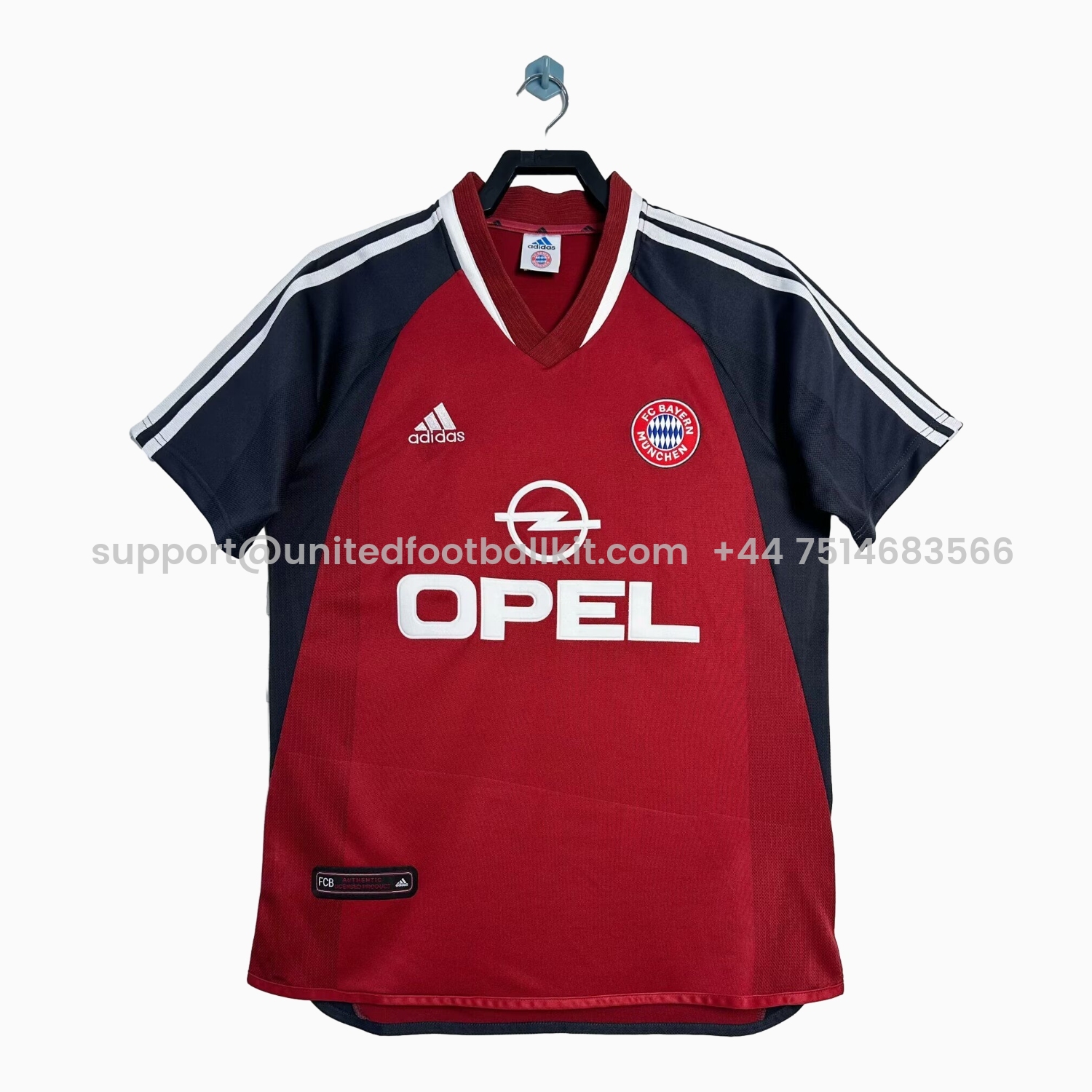 Unitedfootballkit.com | Retro Bayern Munich 2001-02 Home Jersey -Customize Name, Number and Patch | Worldwide Shipping
